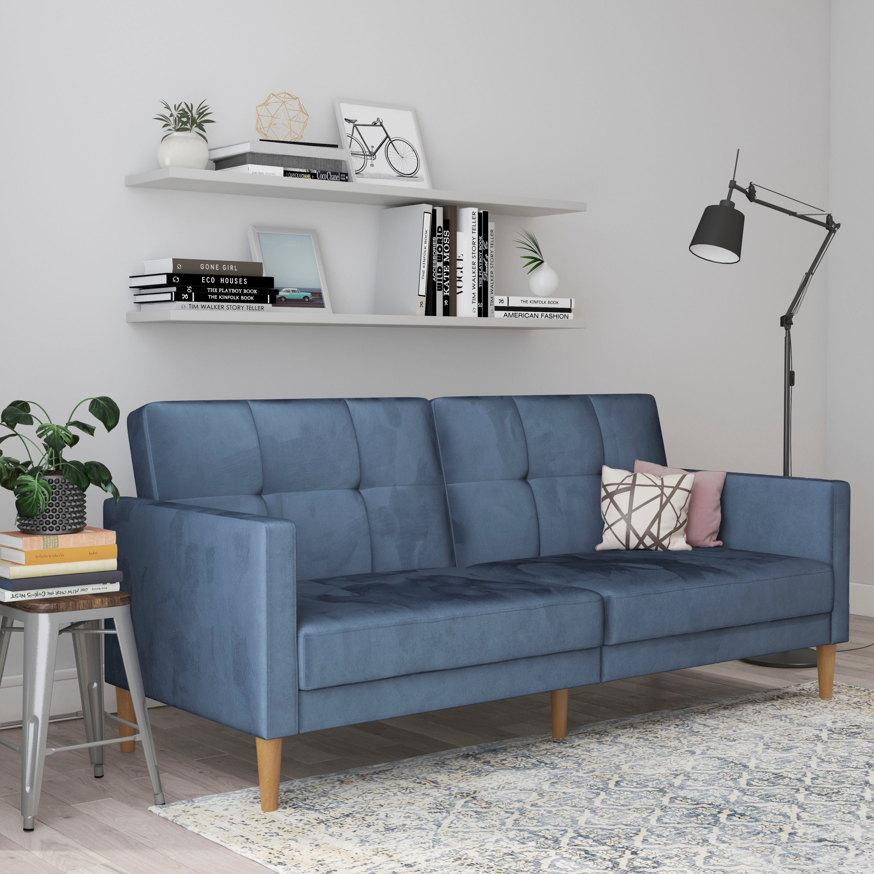Dorel Home 3-zitsbank Lilly Bedfunctie, rugleuning 3-voudig verstelbaar, zithoogte 43 cm