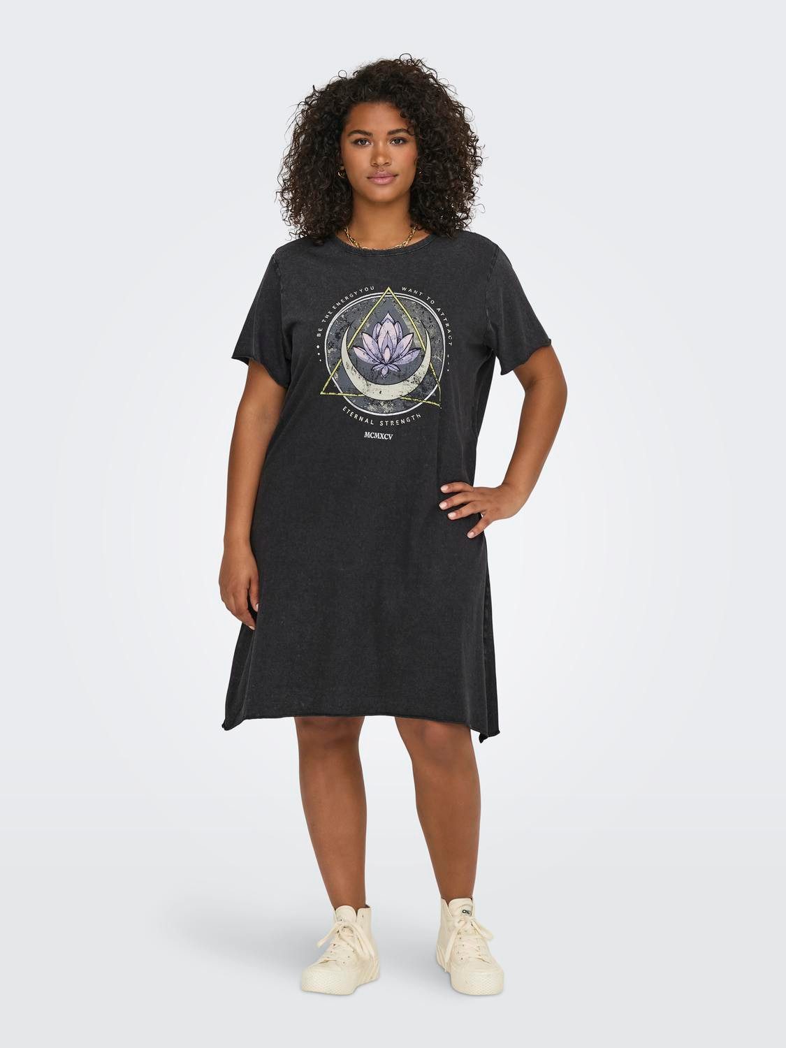 ONLY CARMAKOMA Shirtjurk CARLUCY LIFE SS T-SHIRT DRESS JRS NOOS