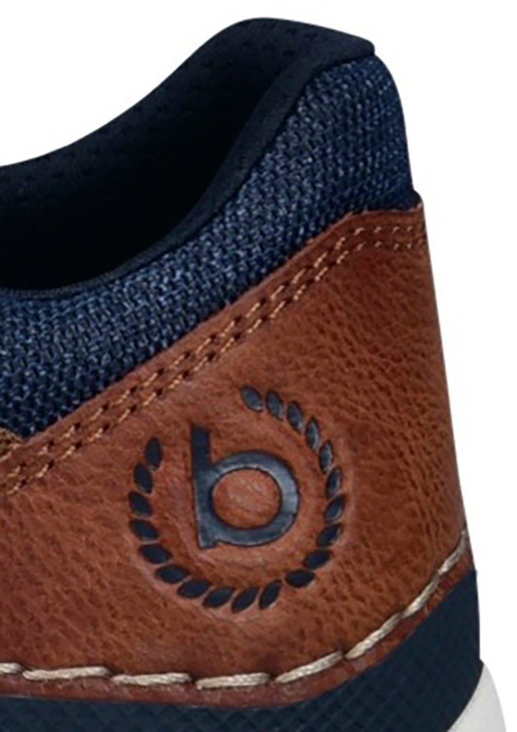 Bugatti Slip-on sneakers , vrijetijdsschoen, halfschoen, slipper met contrast-raamnaad