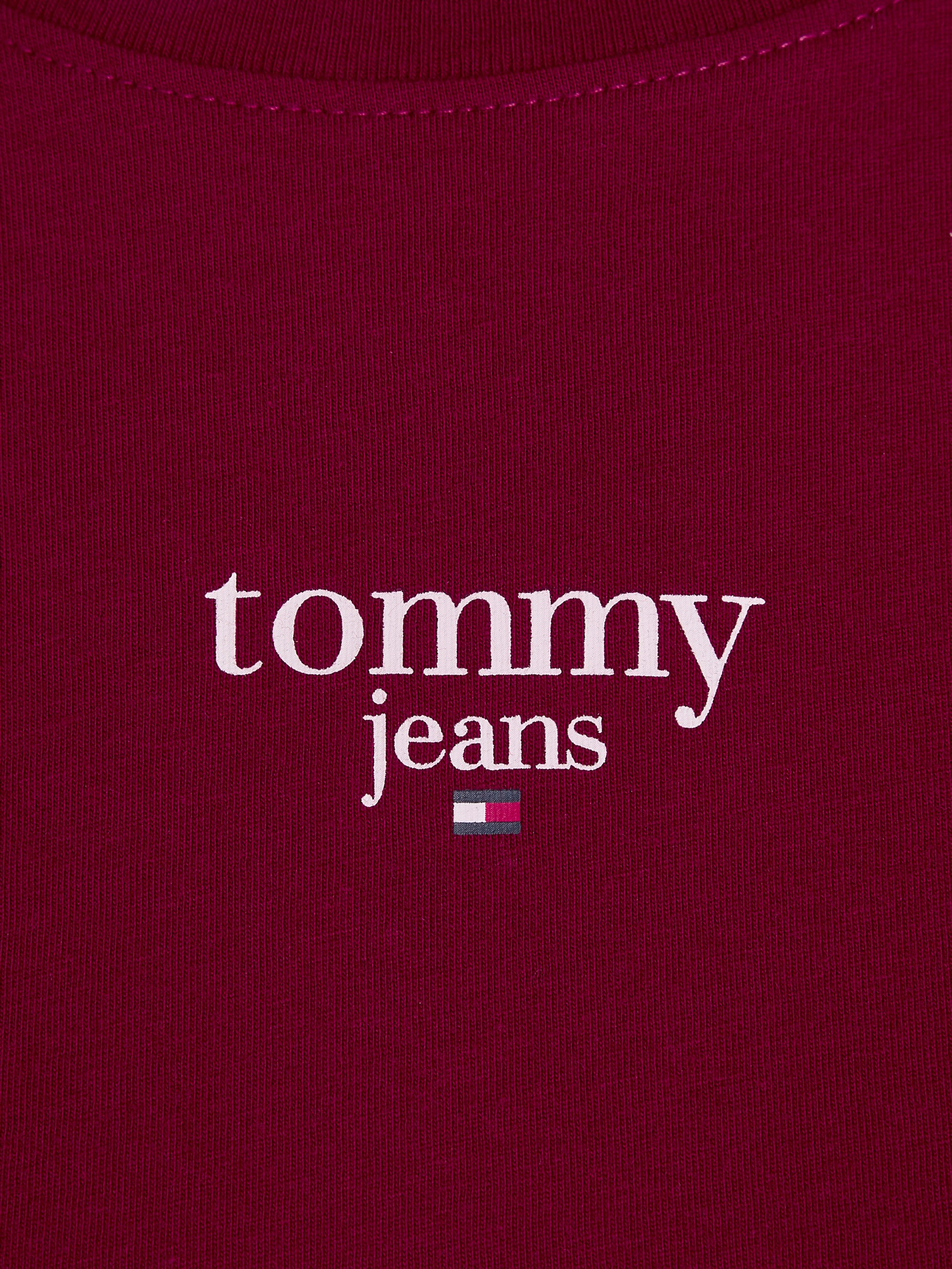 TOMMY JEANS Shirt met ronde hals TJW SLIM ESSENTIAL LOGO 1 SS EXT met logo-opdruk ronde hals