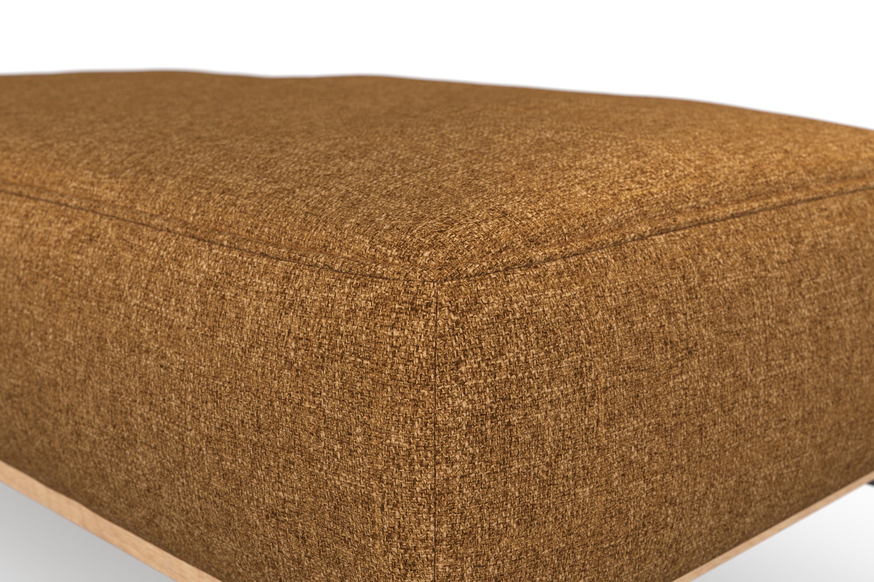 Places of Style Hocker Fjord Met een houten lijst van massief beuken eikenkleurig, met poten 15 cm hoog