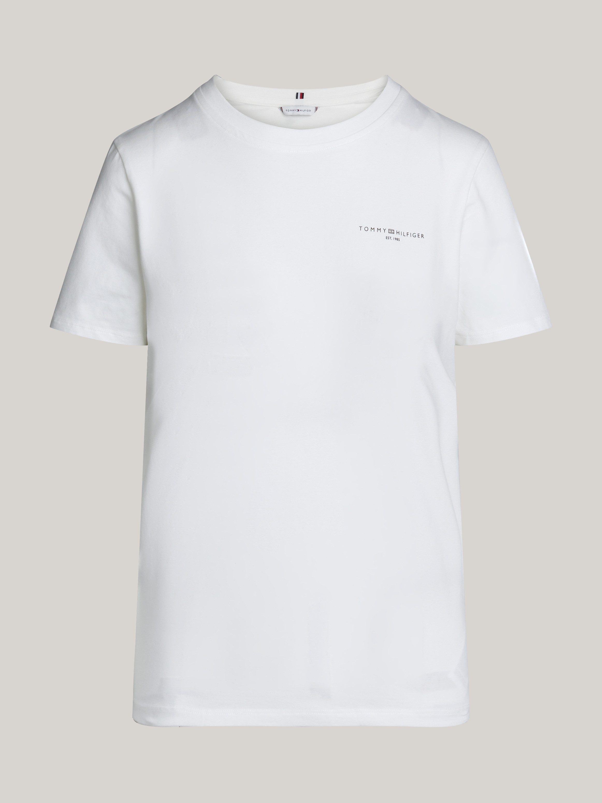 Tommy Hilfiger Shirt met ronde hals 1985 REG MINI CORP LOGO C-NK SS met tommy hilfiger logo en borduursel