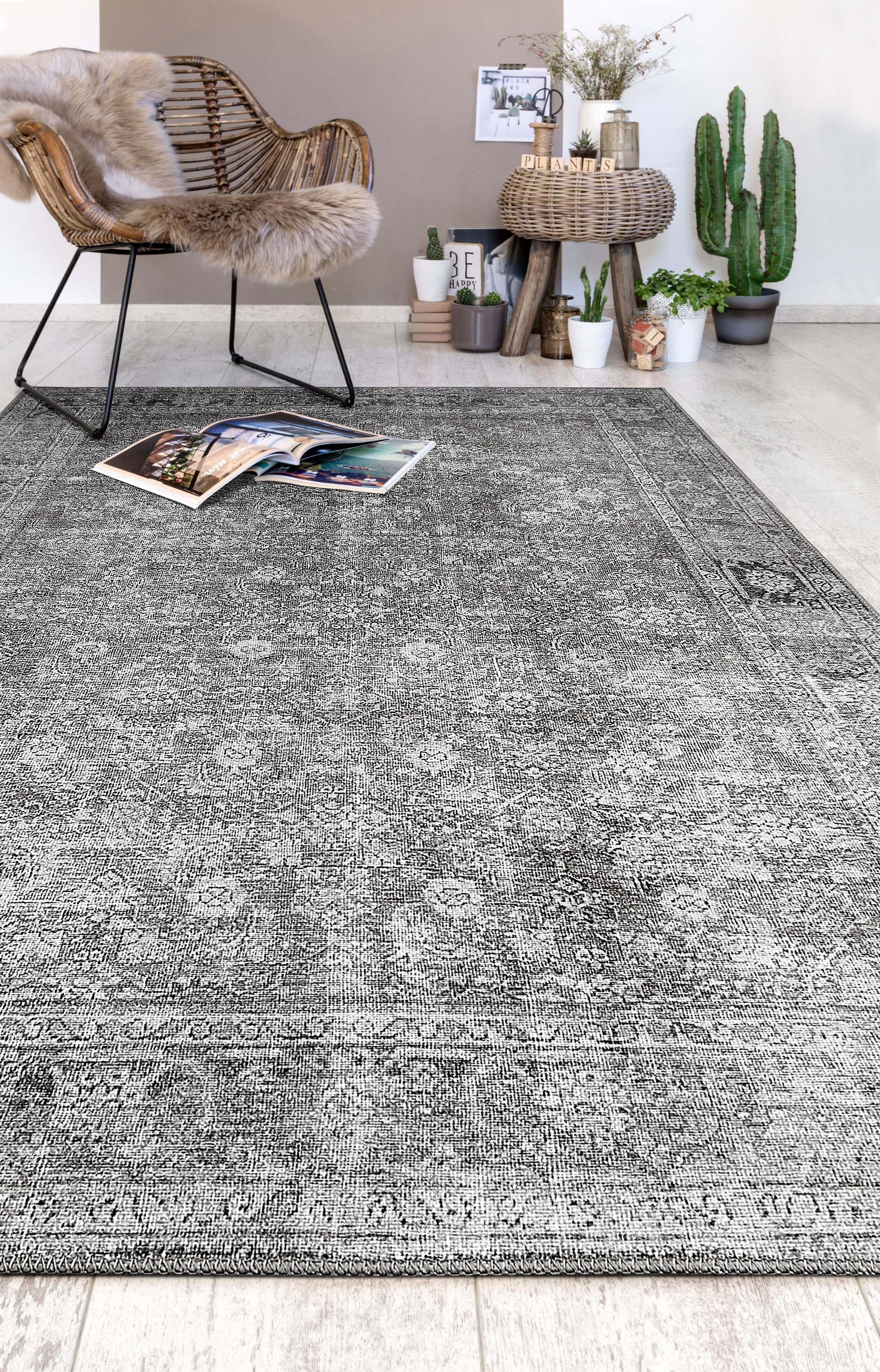 LUXOR living Vloerkleed Voorraadopruiming Speciale aanbiedingen, moderne vintage ontwerpen, Oriëntlook, met rand