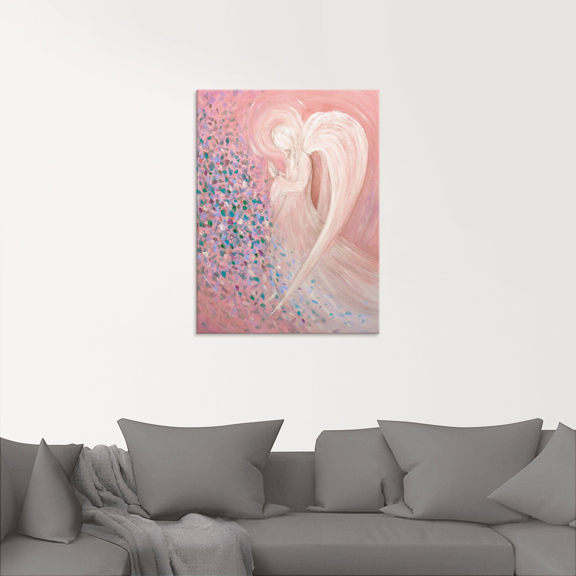 Artland Print op glas Engelbeeld - pastel in verschillende maten