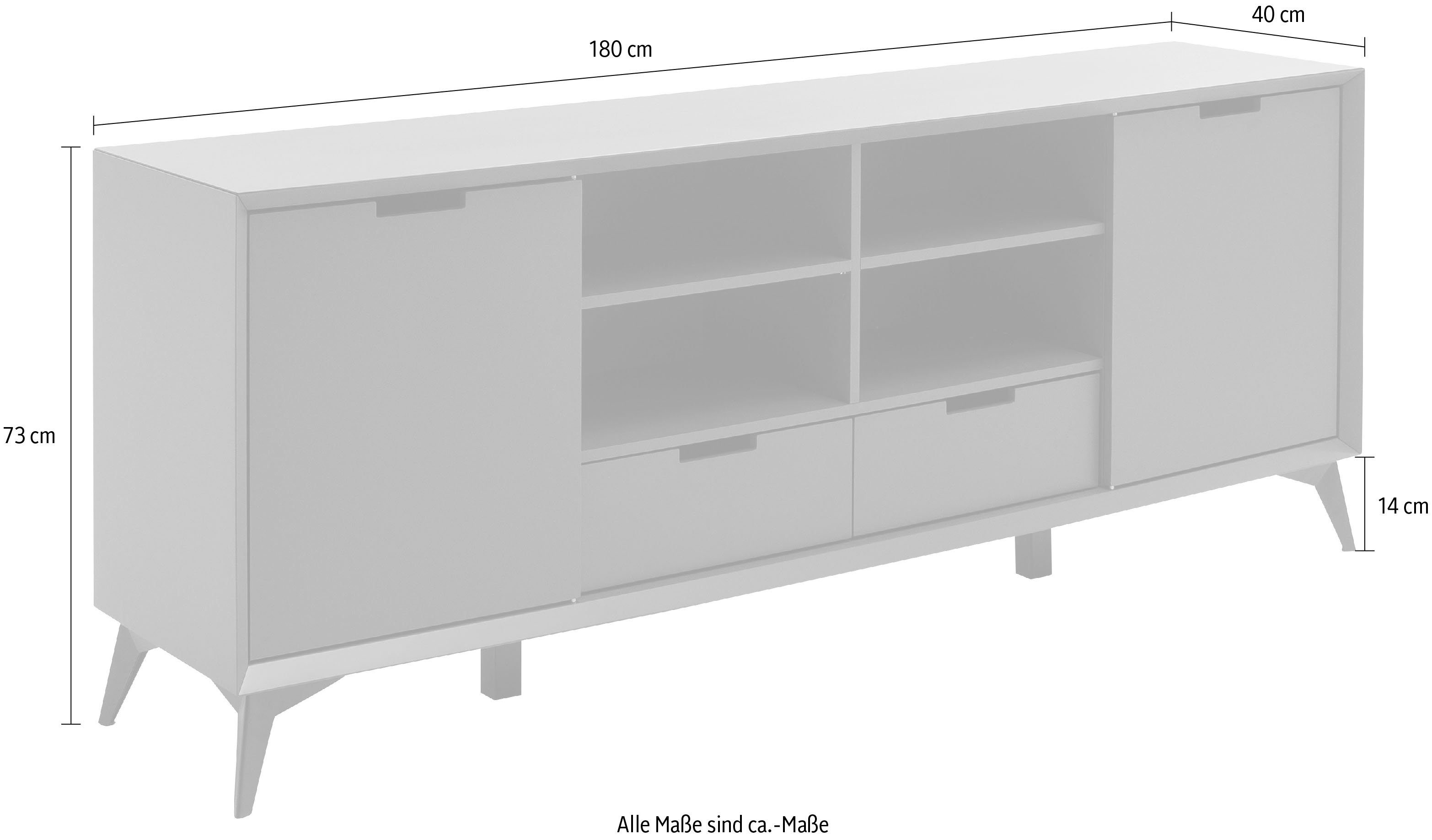 MCA furniture Dressoir Netanja Breedte ca. 180 cm