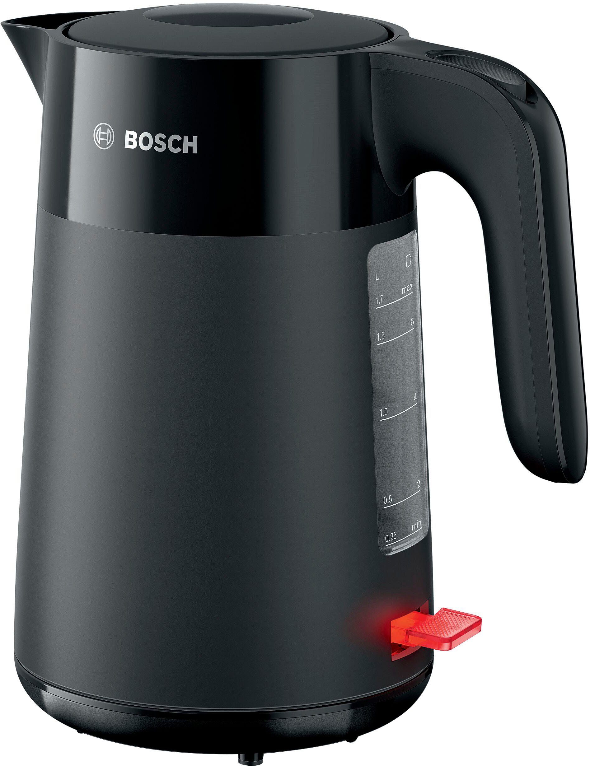 BOSCH Waterkoker MyMoment TWK2M163, Abschaltautomatik, Überhitzungschutz, Tassenanzeige, 1,7 l, Automatische uitschakeling, weergave aan kopjes, matzwart