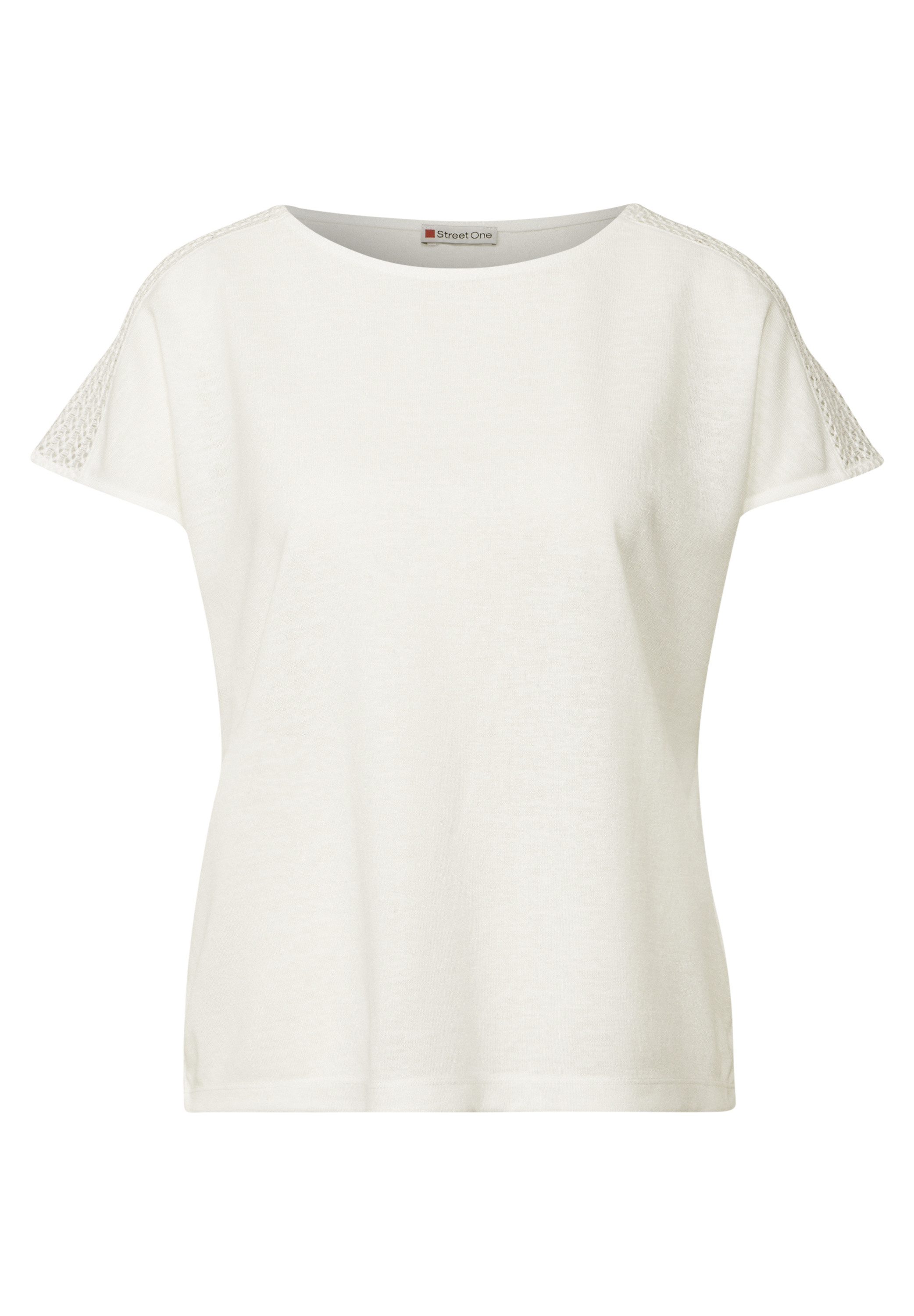 STREET ONE T-shirt met kanten detail