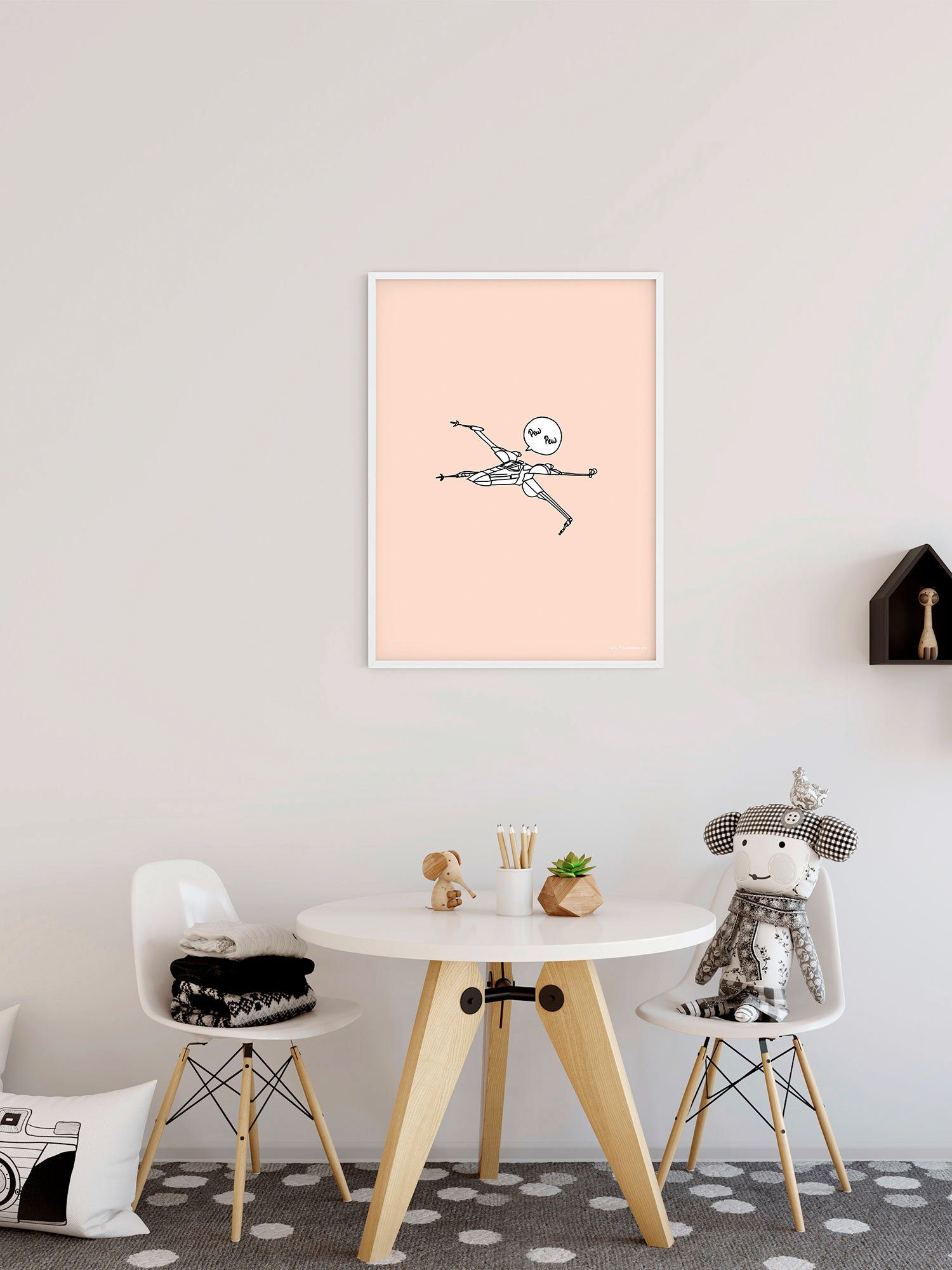 Komar Wanddecoratie Star Wars Pew Pew Wanddecoratie voor de kinderkamer - zonder lijst (1 stuk)