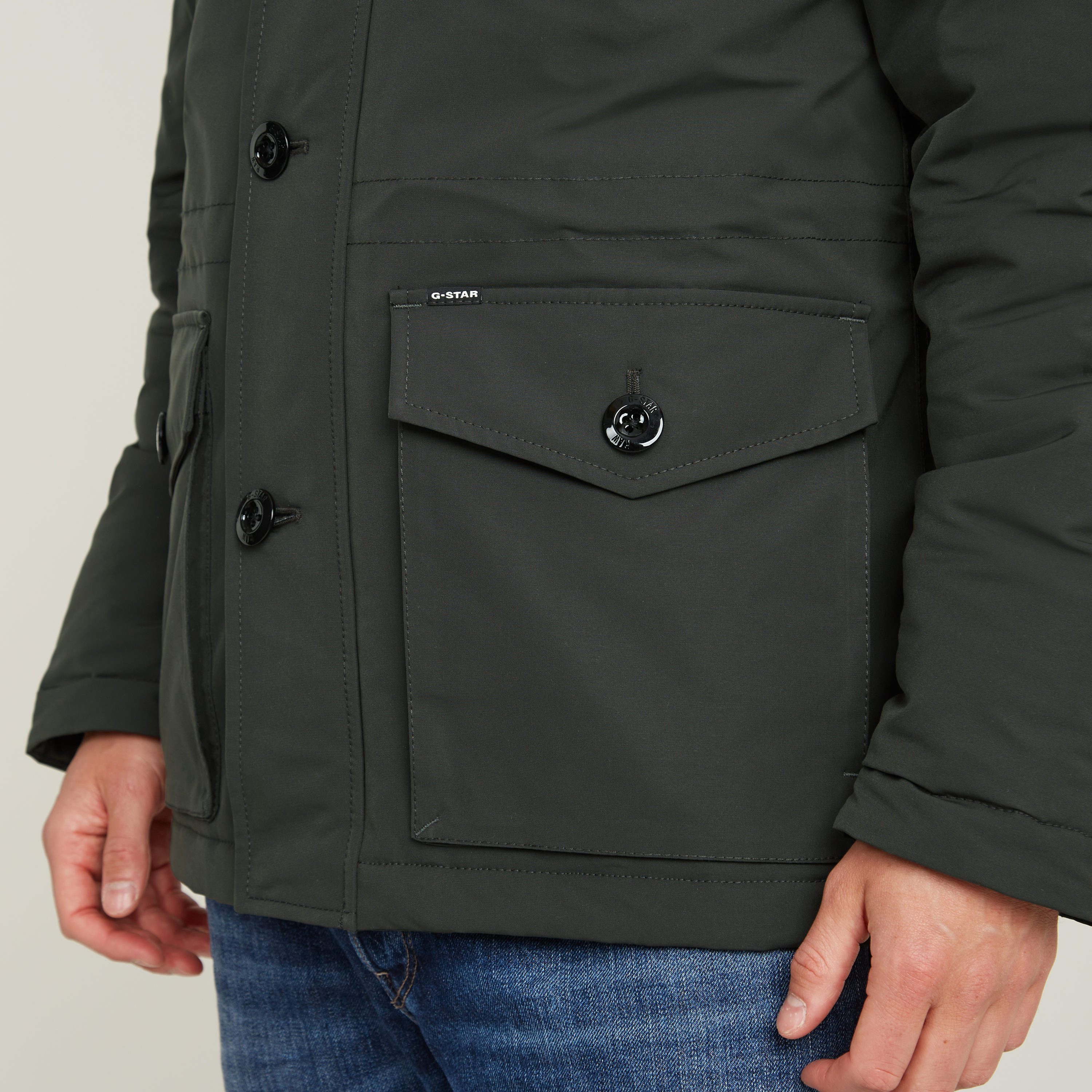 G-Star RAW Outdoorjack Vodan Padded Hdd Jkt met verstelbare taille