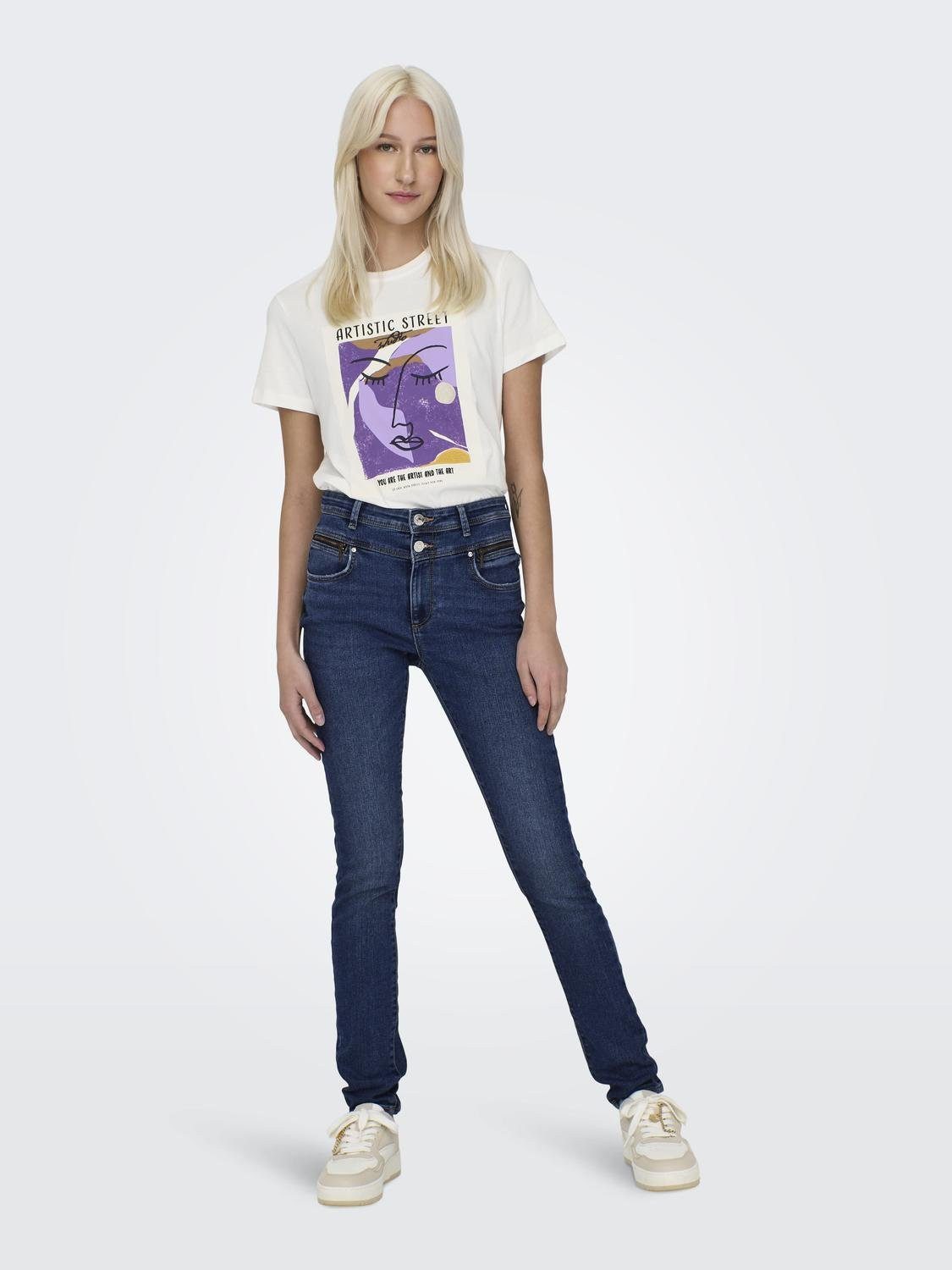 Only Skinny fit jeans ONLDAISY HW DB YOKE ZIP SKINNY DNM PIM