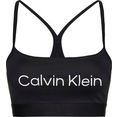 calvin klein performance sportbustier wo - low support sports bra met calvin klein logo-opschrift zwart