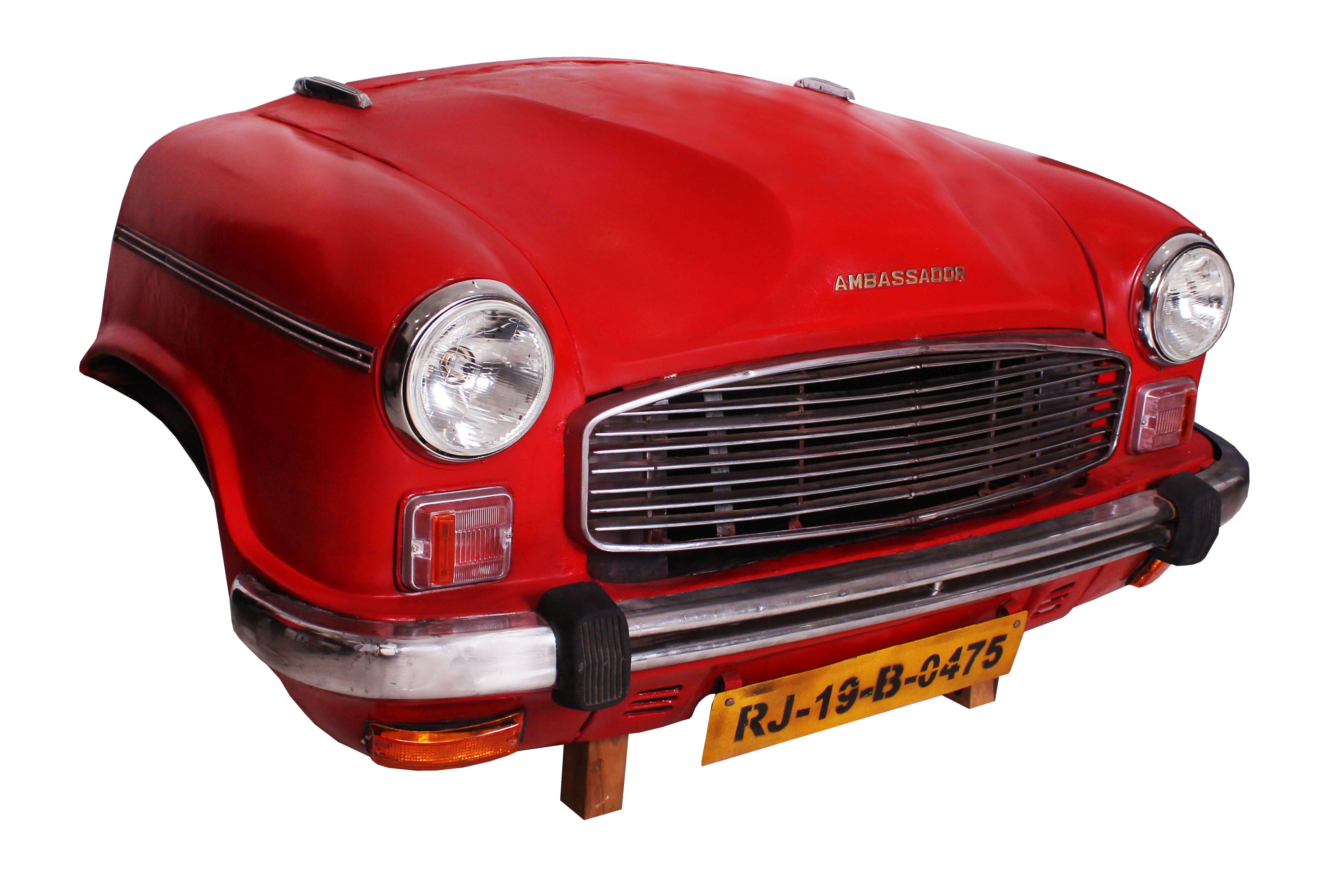 SIT Meubelpaneel Gerecycleerde auto-voorkant, binnen met een roestvrijstalen gasgrill (2 stuks)