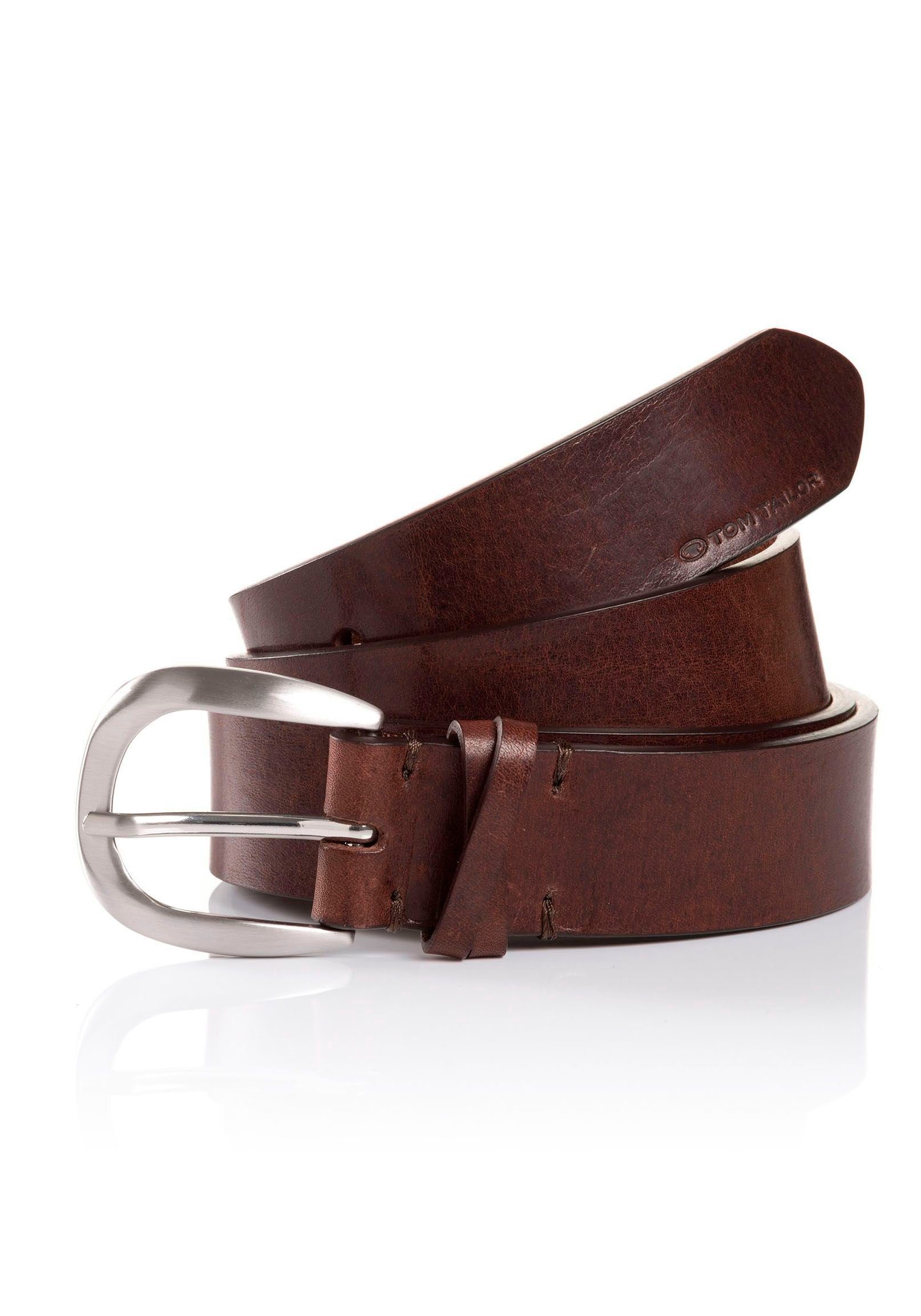 Tom Tailor Leren riem TTNANCY 3 cm brede damesriem modieus klassiek 100% leer