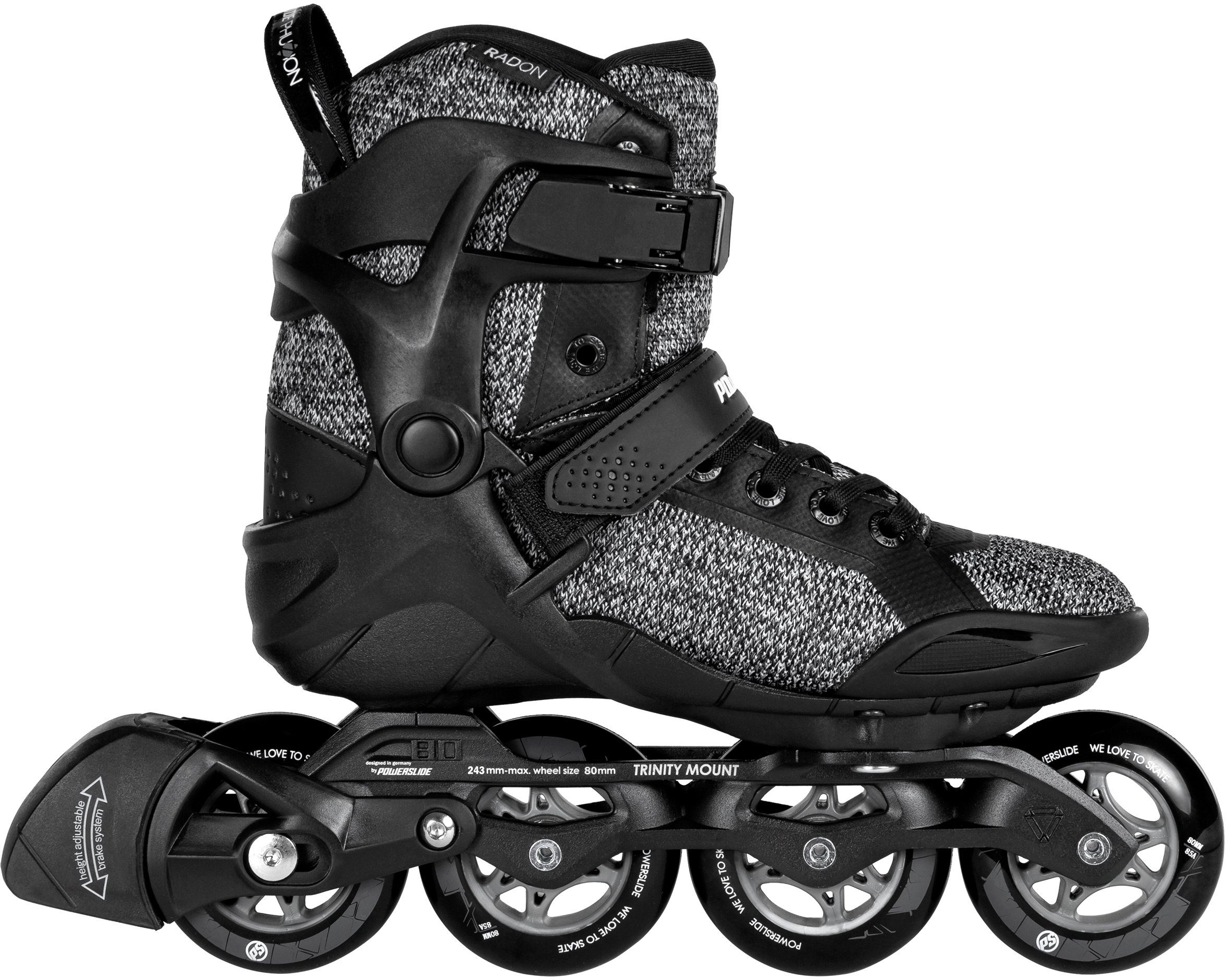 Powerslide Inlineskates Phuzion Radon Black White 80