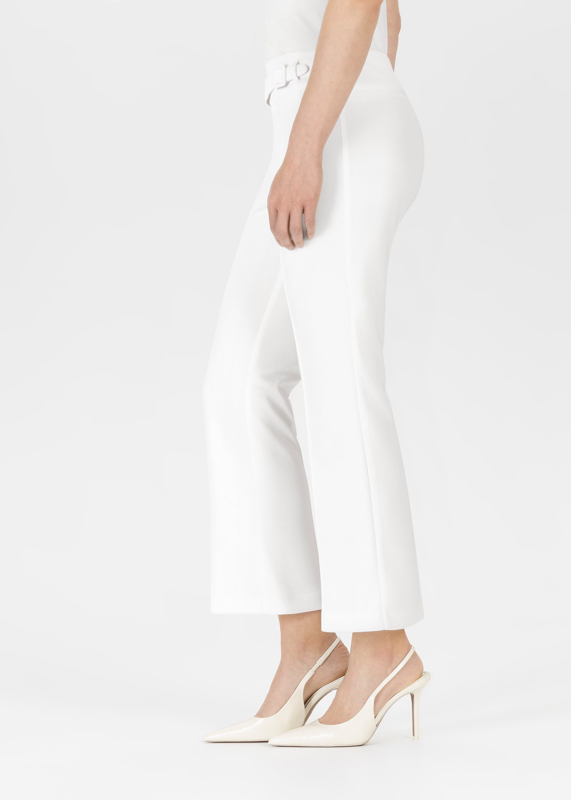 Stehmann Stoffen broek met riemgesp