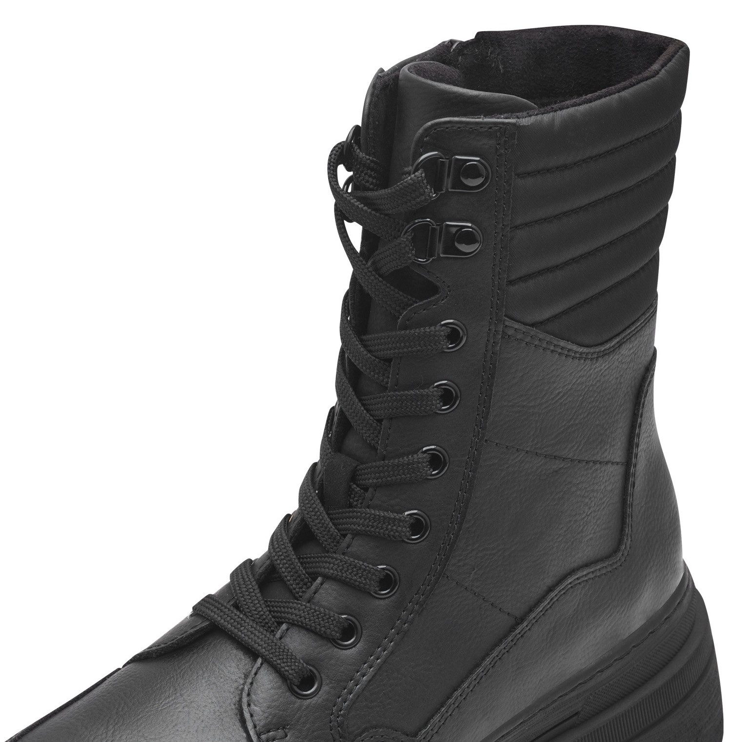 Marco Tozzi Winterlaarzen FREDO , plateau, bikerboots, veterschoenen, chunky boots, decoratieve naden