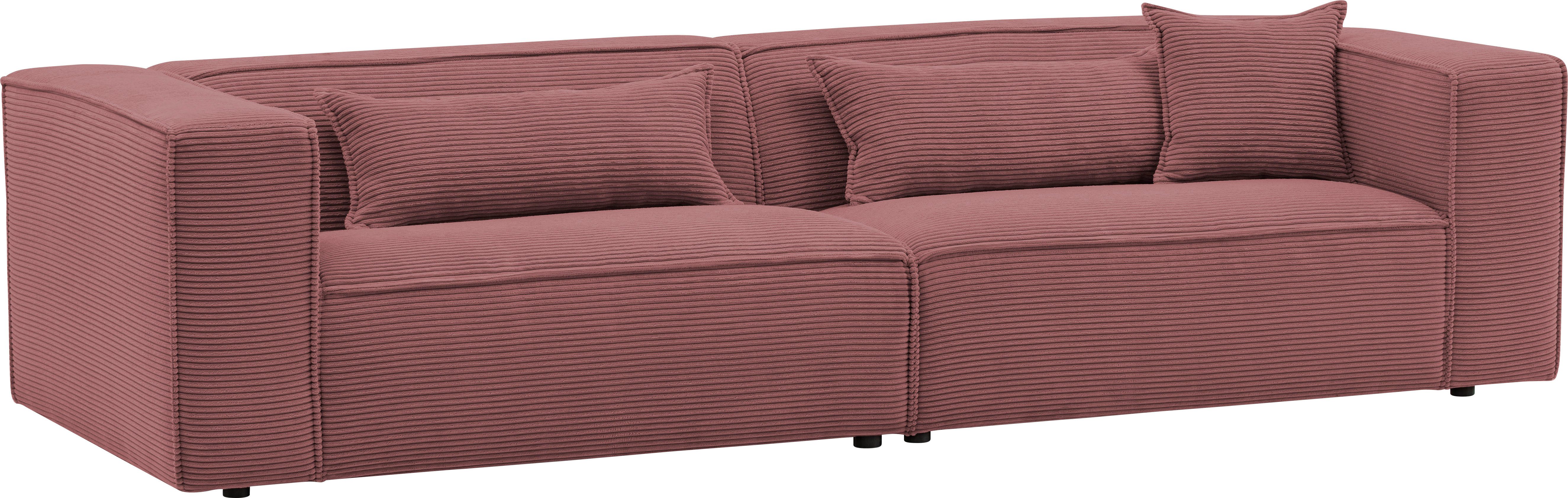 LeGer Home by Lena Gercke 3-zitsbank PIARA, bank met biesnaad, sofa in cord of linnenlook