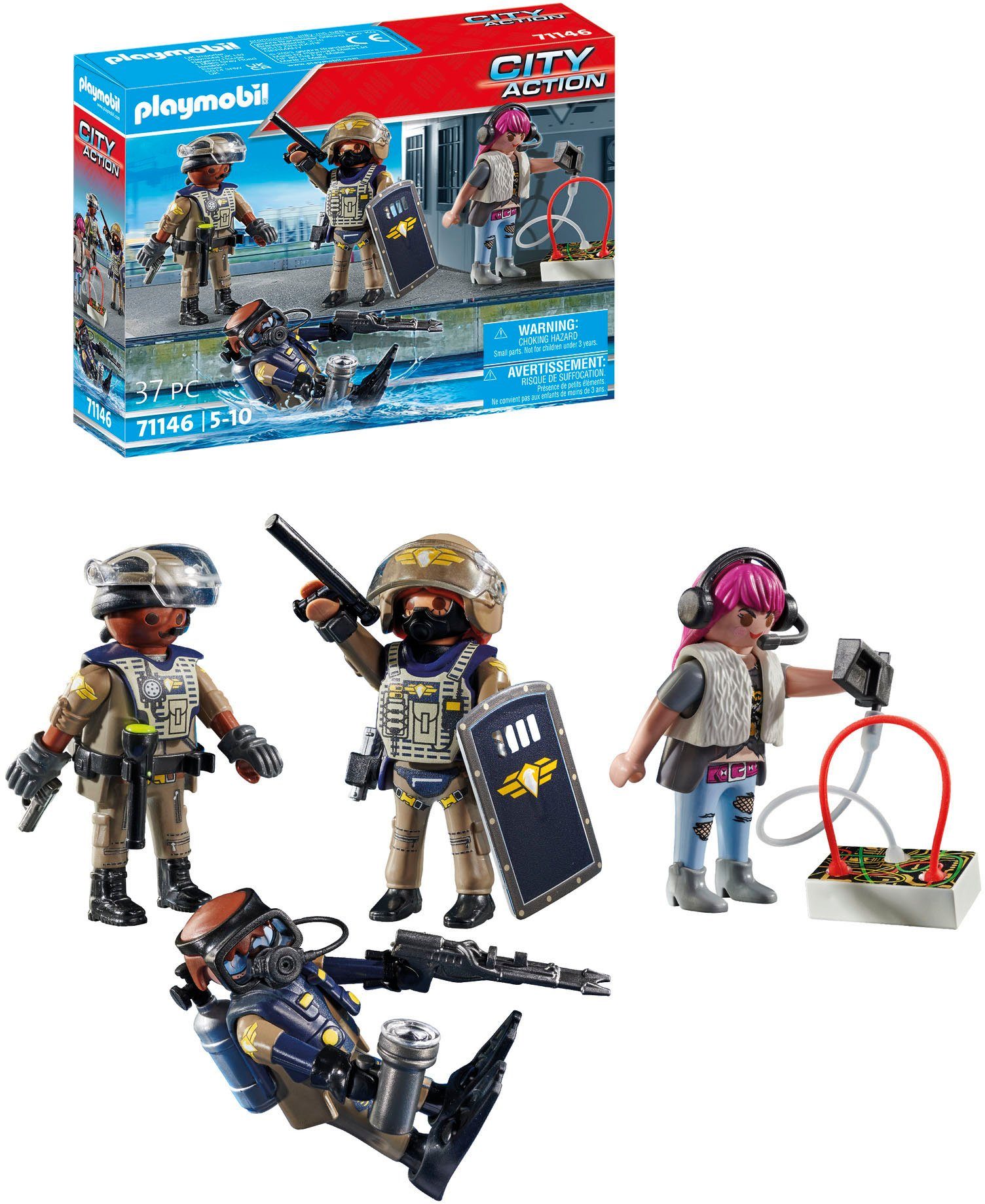 Playmobil® Constructie-speelset SWAT figuren set (71146), My Action Heroes (37-delig)