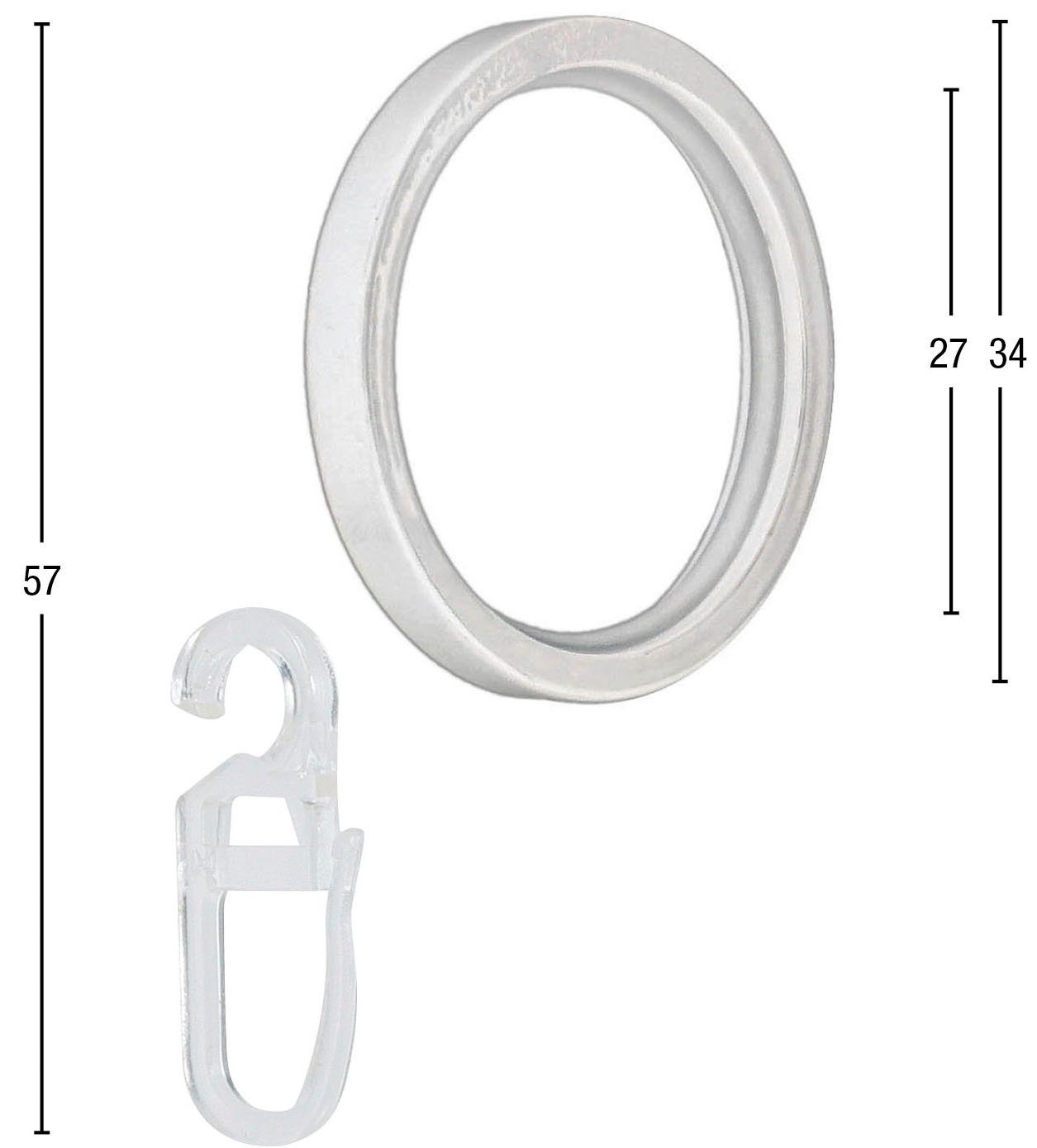 GARESA Platte ring met haak (10 stuks)