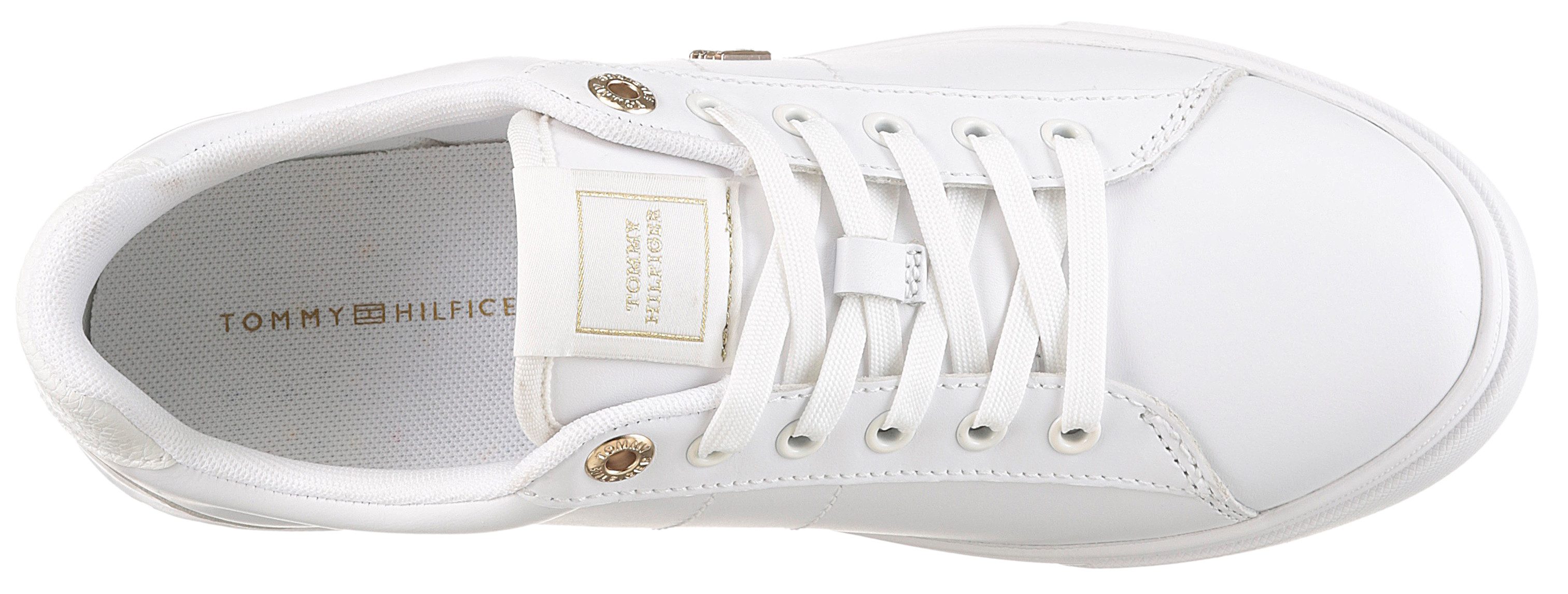 Tommy Hilfiger Sneakers ESSENTIAL ELEVATED COURT SNEAKER , freizeitschoen, lage schoen, veterschoen met th-sierelement