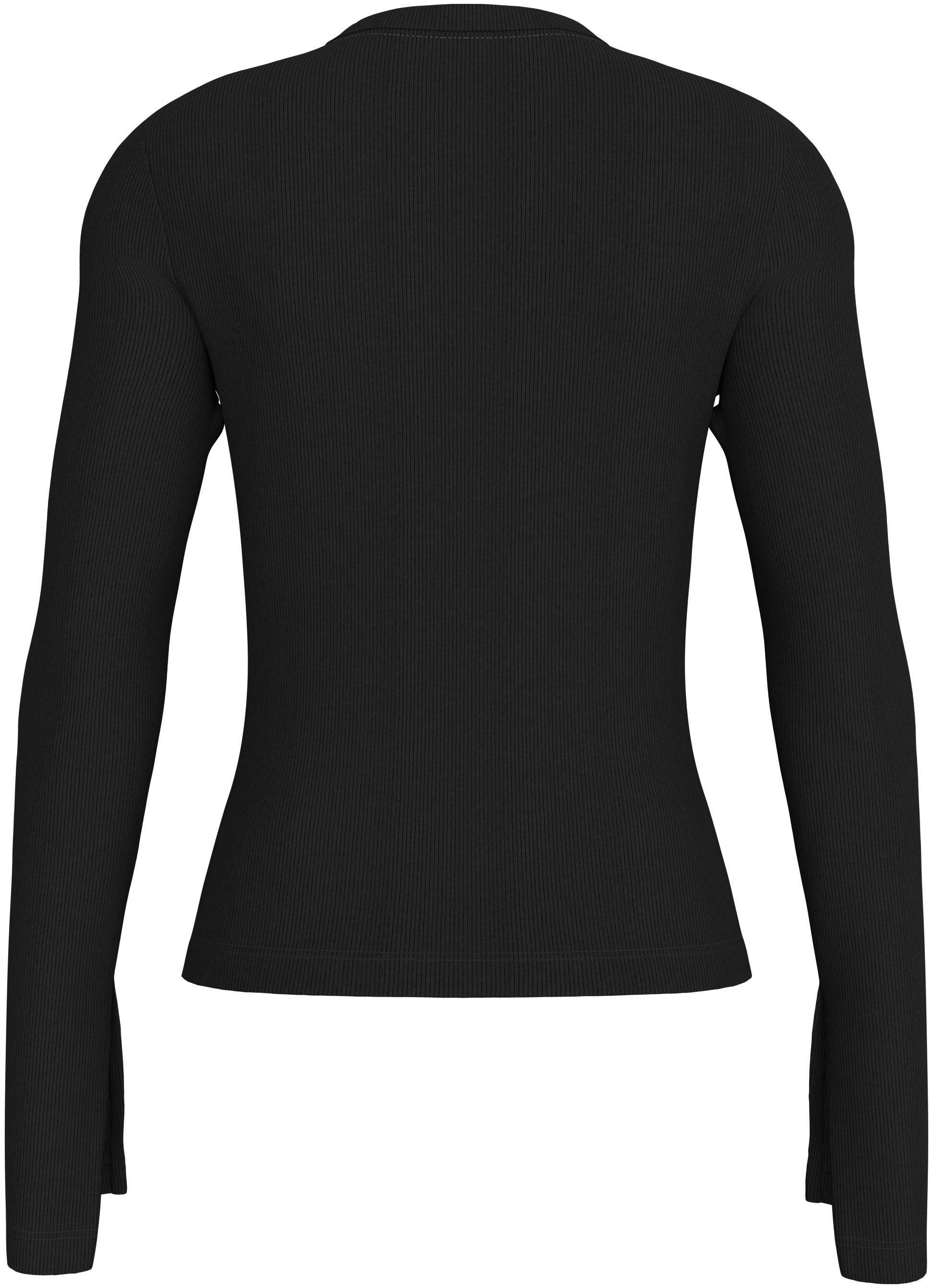 Calvin Klein Lange top WOVEN LABEL RIB LS TOP