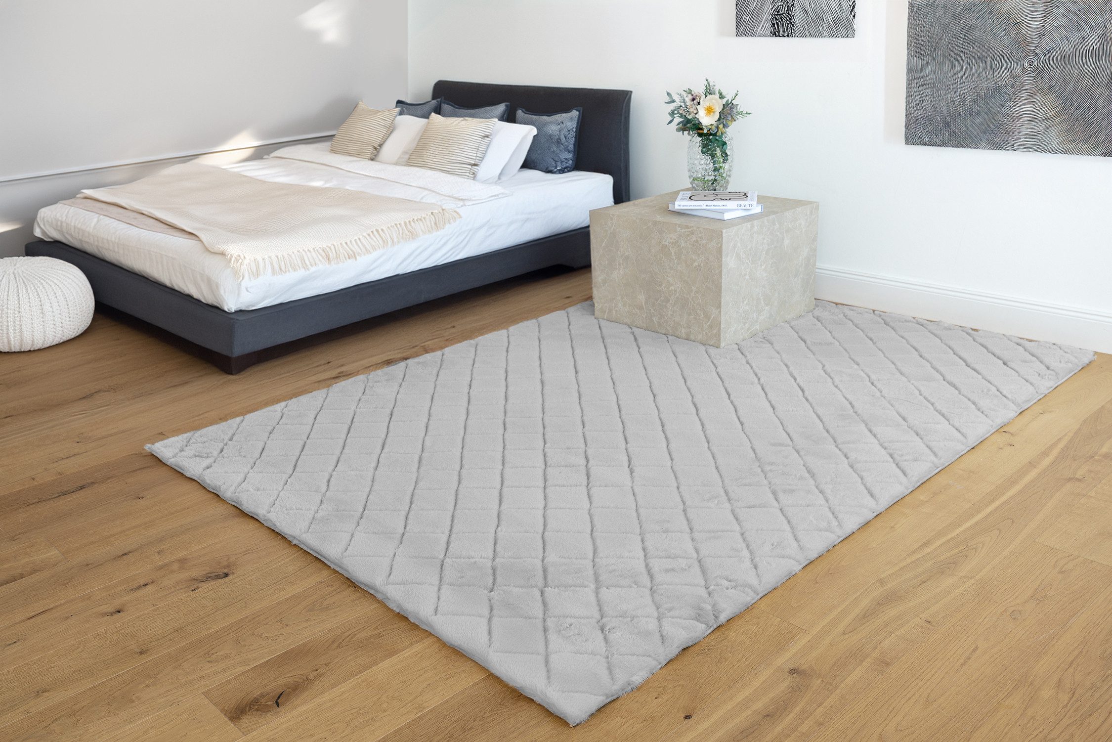 Padiro Vloerkleed Imala 125 Bijzonder zachte grip, pluizig, geperst patroon