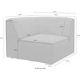 couch ? bank-hoekelement vette bekleding modulair element, vele modules voor individuele samenstelling van couch favorieten beige