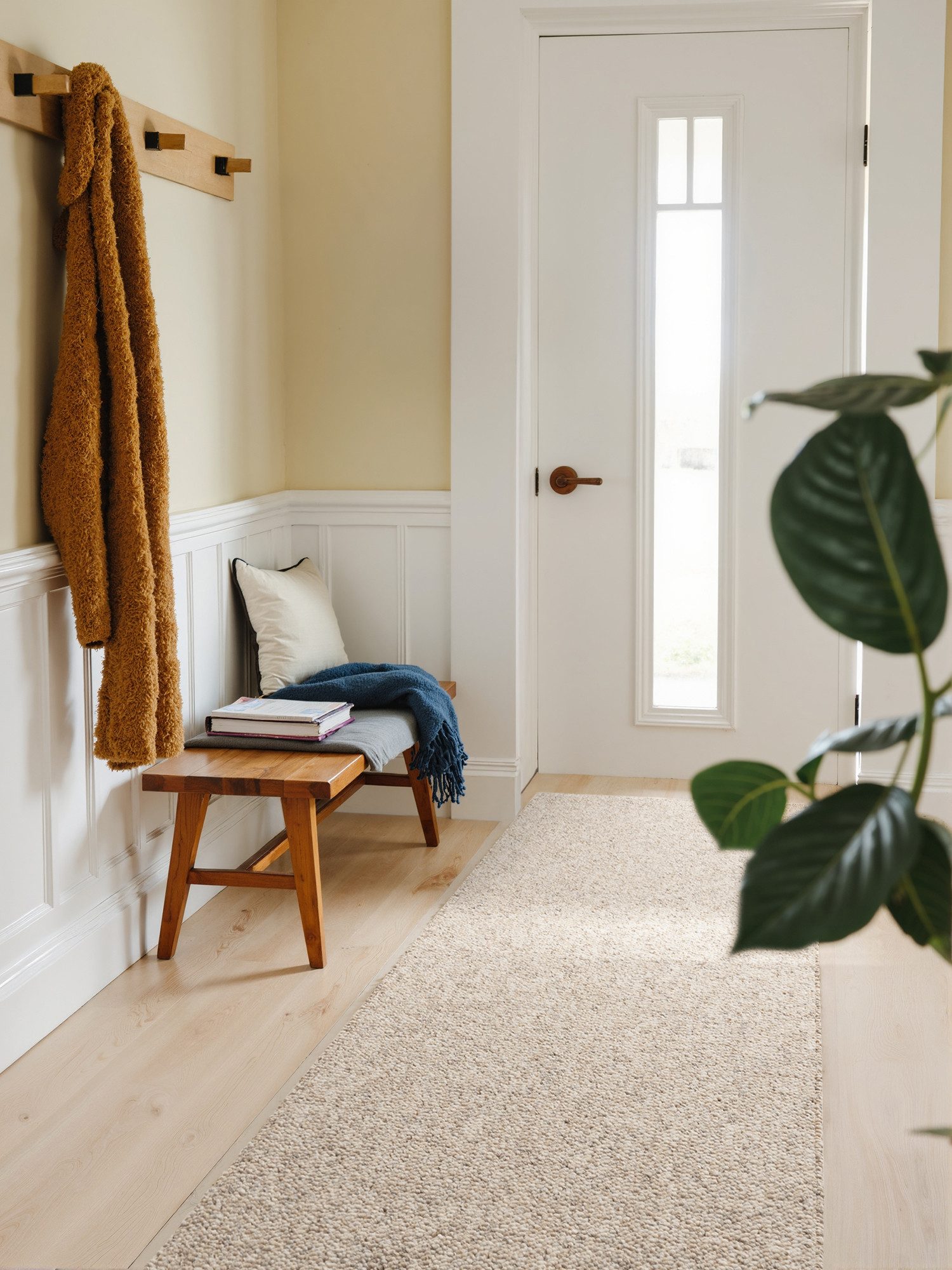 ELLE DECORATION Vloerkleed Rocco Loper, wasbaar, woonkamer, eetkamer, wol-look