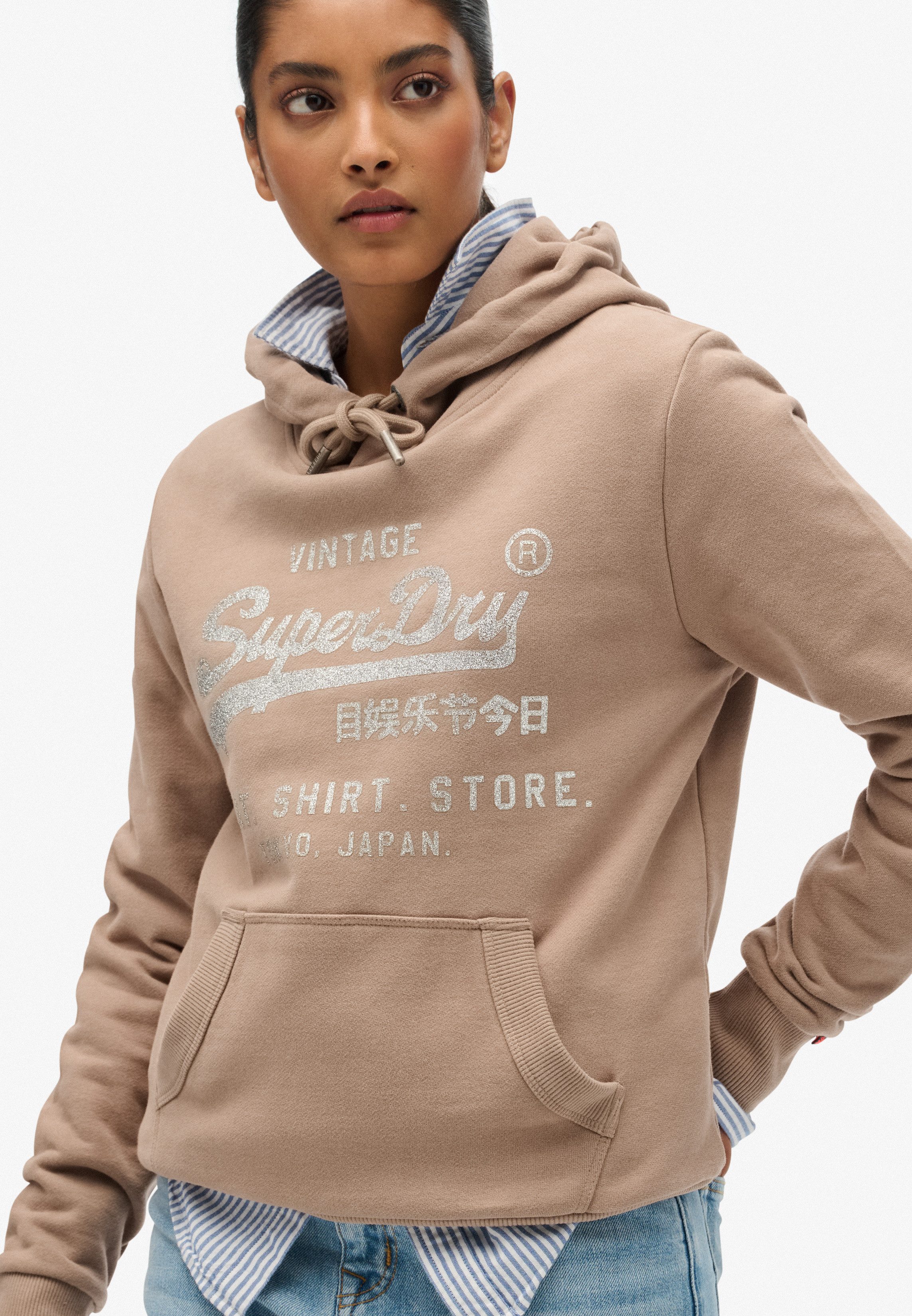 Superdry Hoodie EMBELLISHED VL RELAXED HOOD