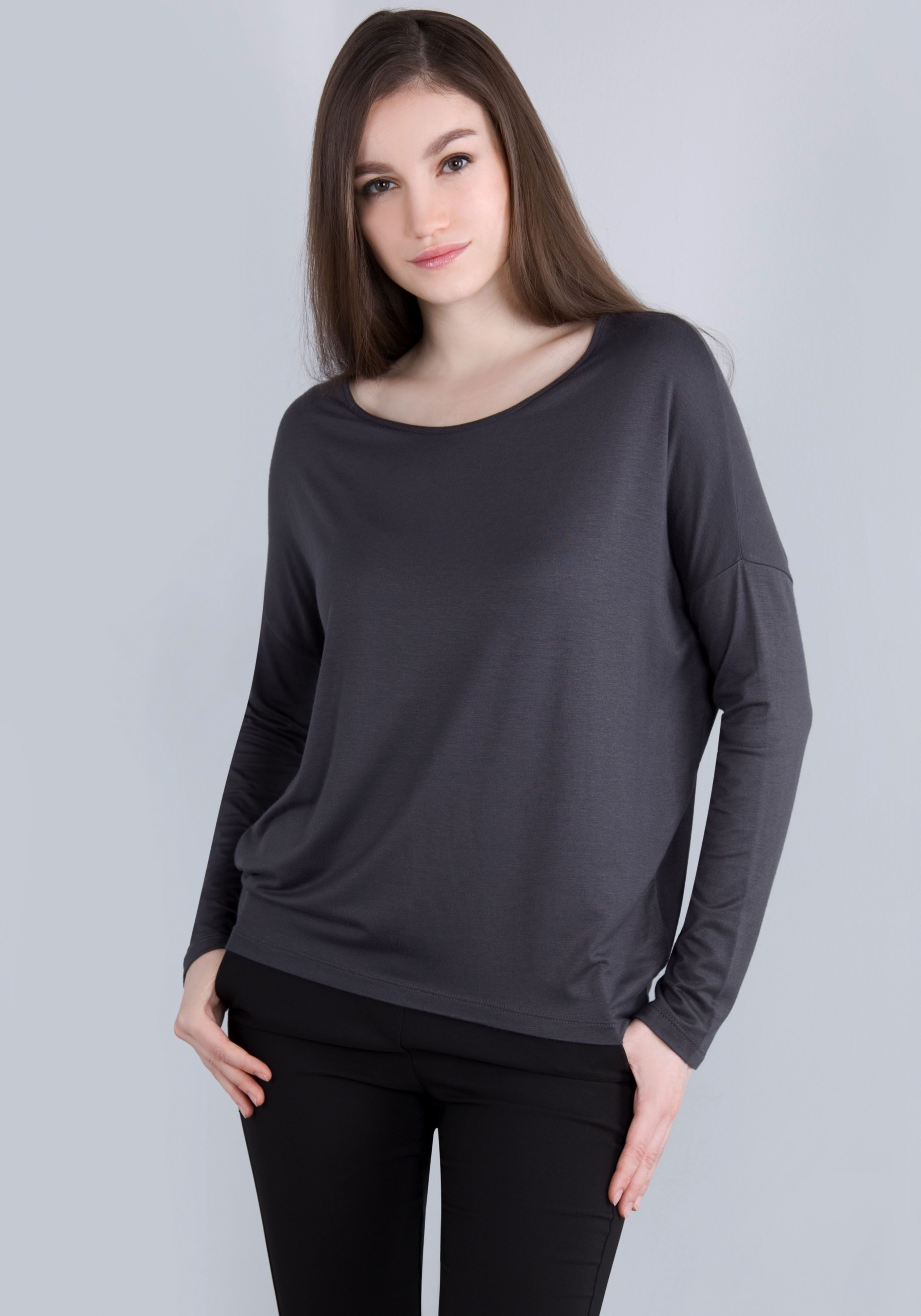 IMPERIAL Shirt met lange mouwen in casual "o-shape" vorm