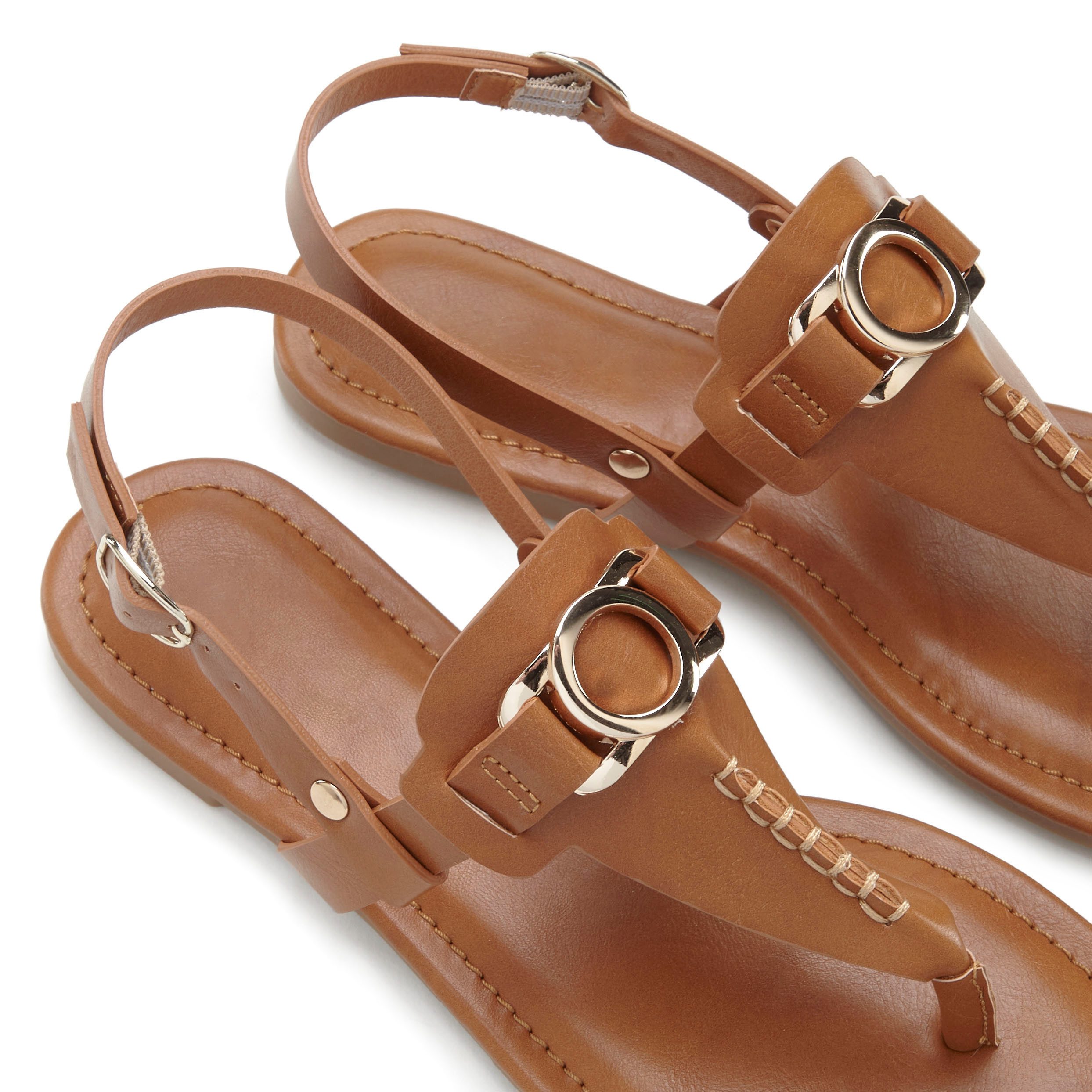 Vivance Teenslippers Sandaal, pantoletten met sieraandeel VEGAN