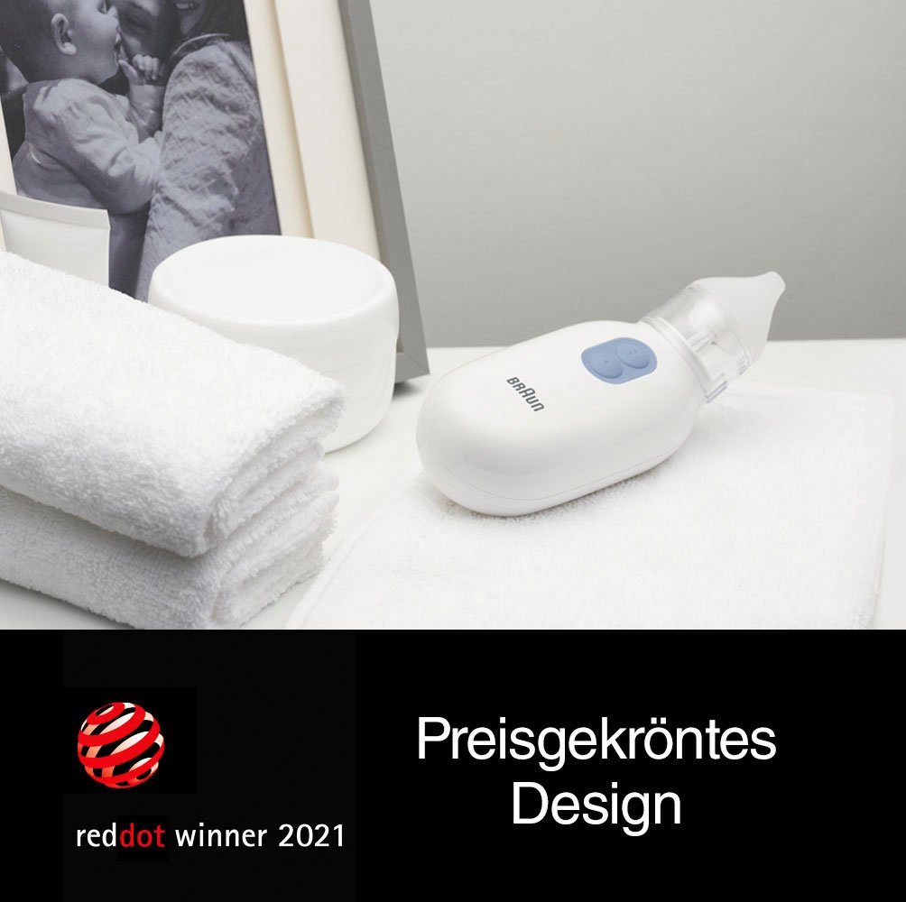 Braun Neuszuiger 1 - BNA100EU Elektrische neuszuiger voor elke leeftijdsgroep 0+