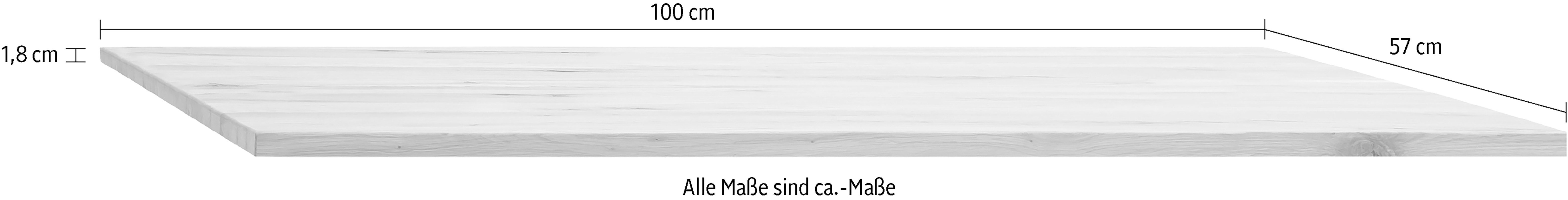 Home affaire Plank Huven, accessoires, legplank Legplank in massief eiken, verkrijgbaar in 2 verschillende maten