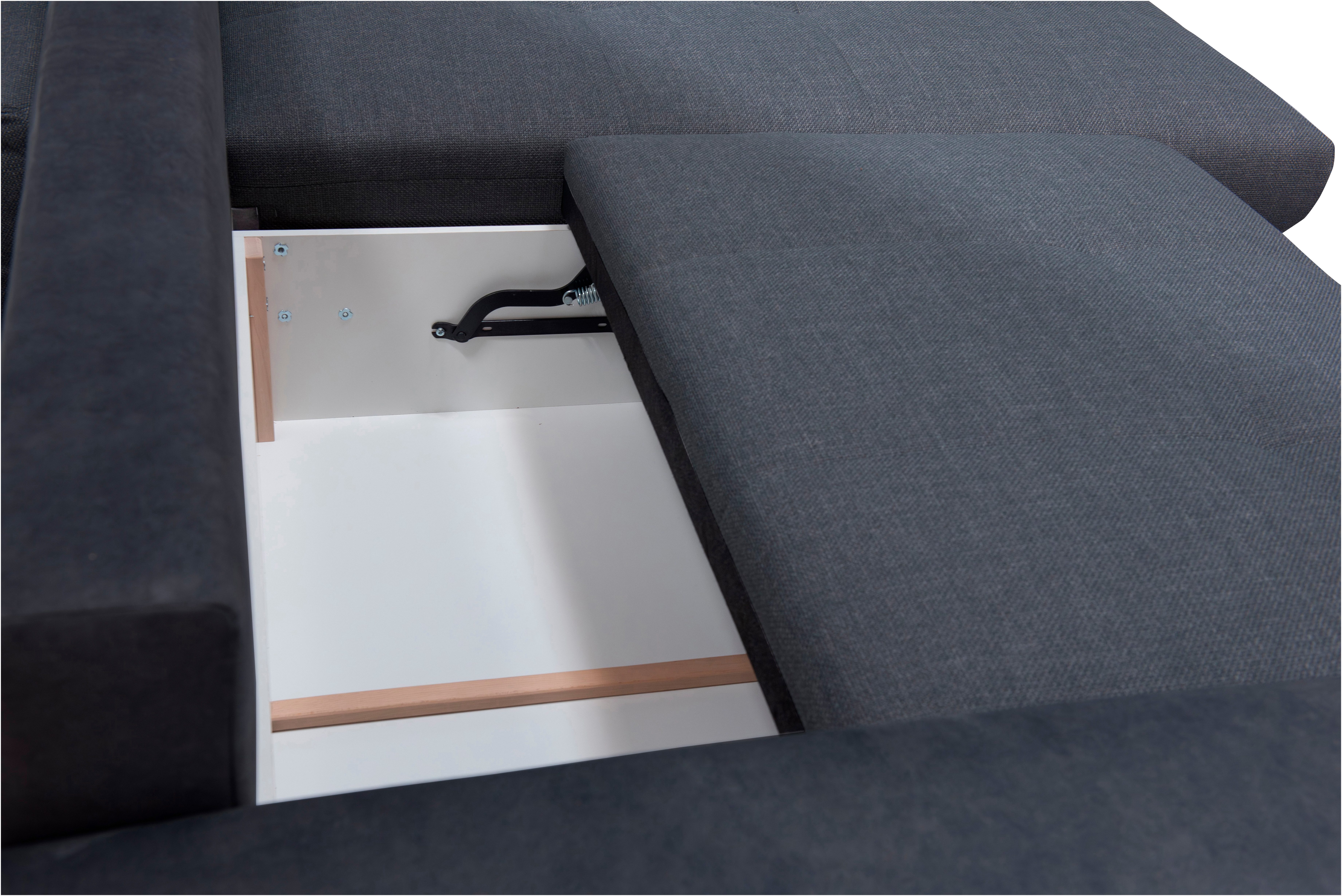 exxpo - sofa fashion Hoekbank Larnaca, incl. bedfunctie en opbergruimte, comfortabel en gezellig,