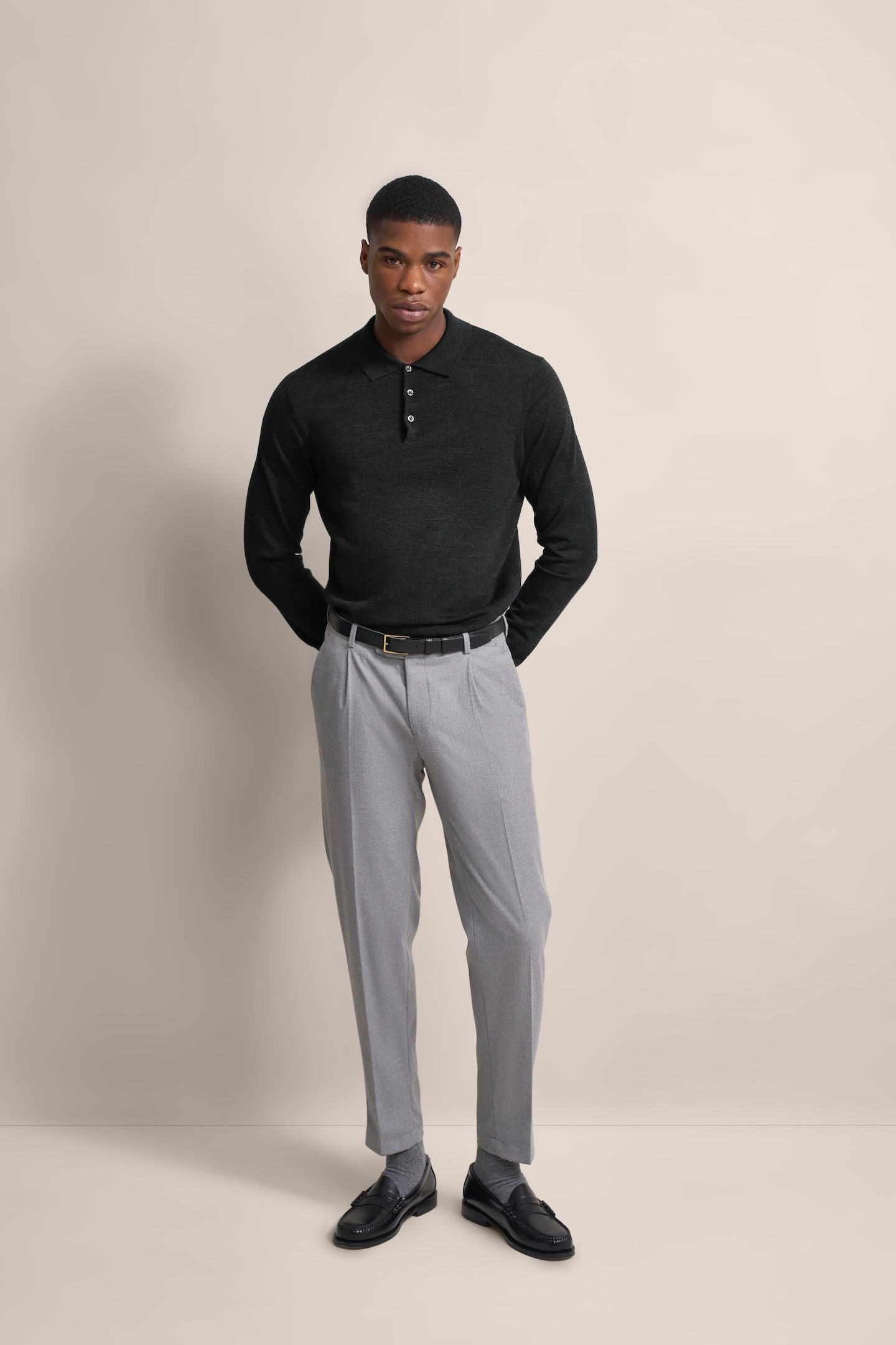 Bugatti Poloshirt met lange mouwen in een moderne look