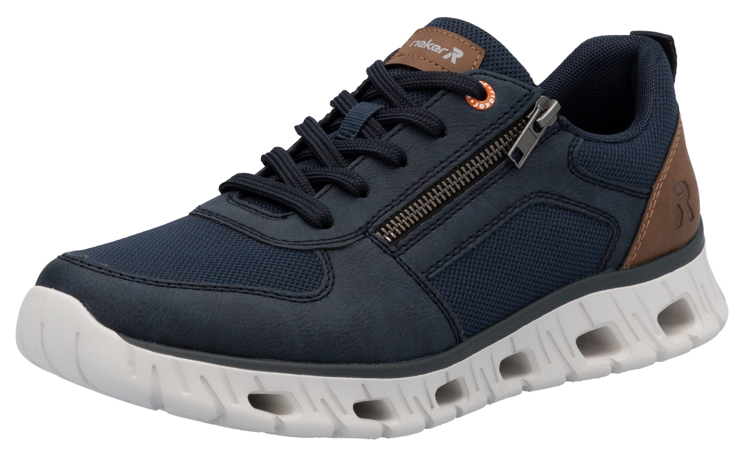 RIEKER Sport Sneakers , veterschoenen, vrijetijdsschoen, lage schoen met ritssluiting