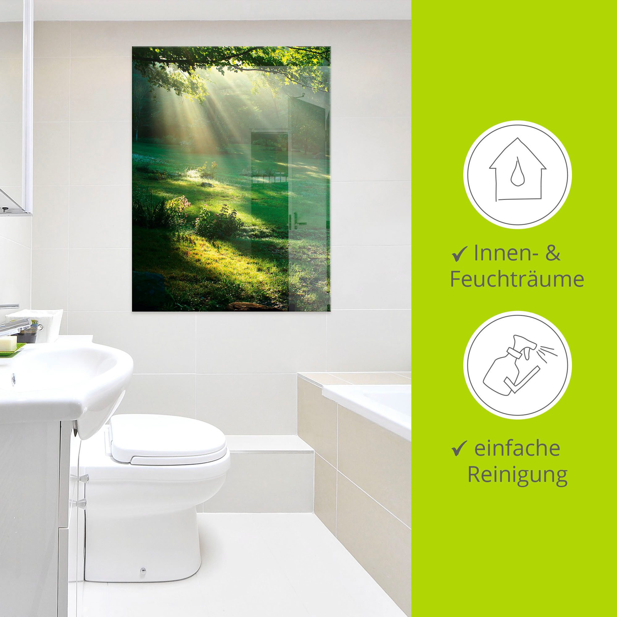 Artland Print op glas Lichtbundel in verschillende maten