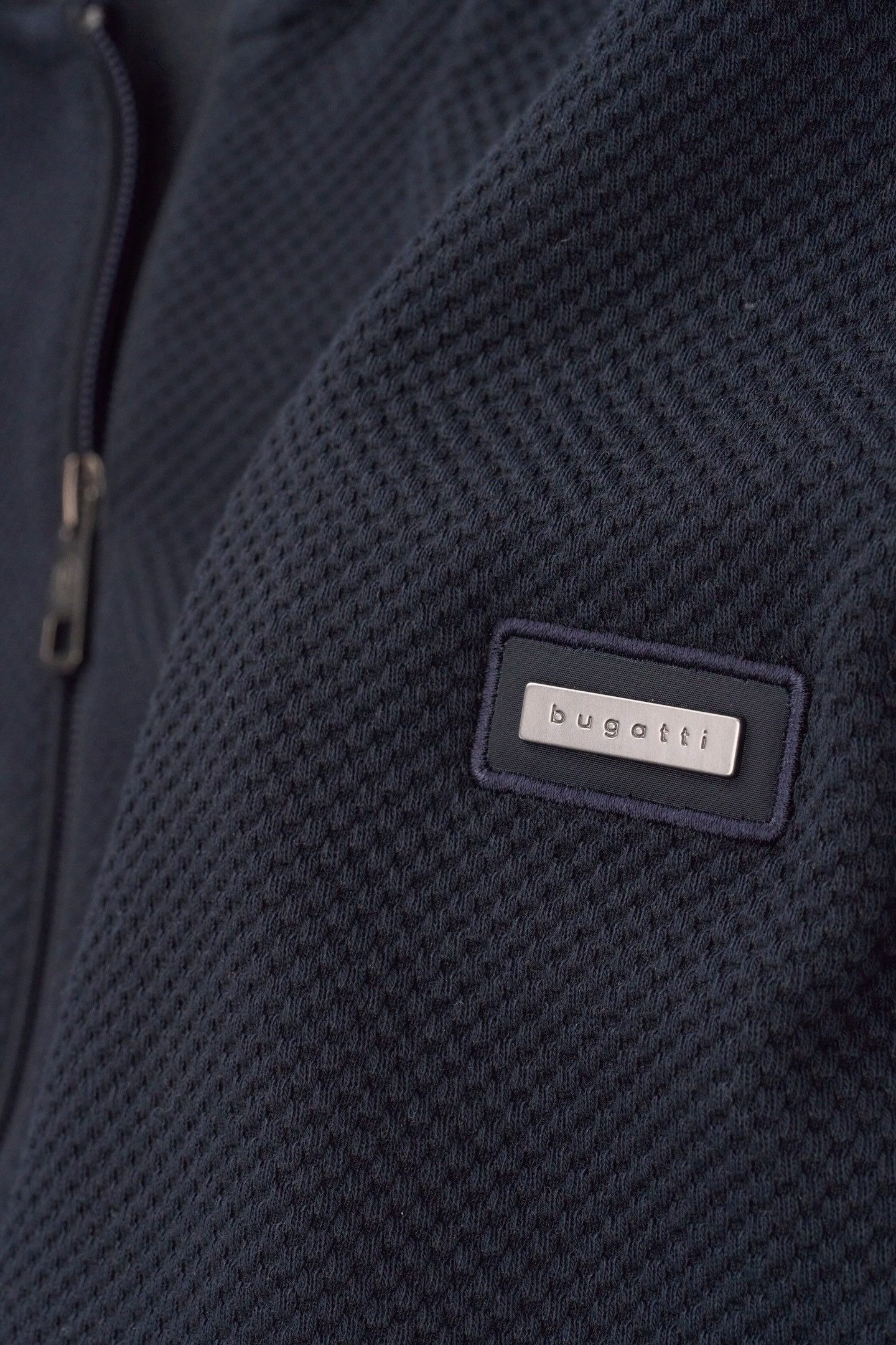 Bugatti Sweatvest met collegkraag