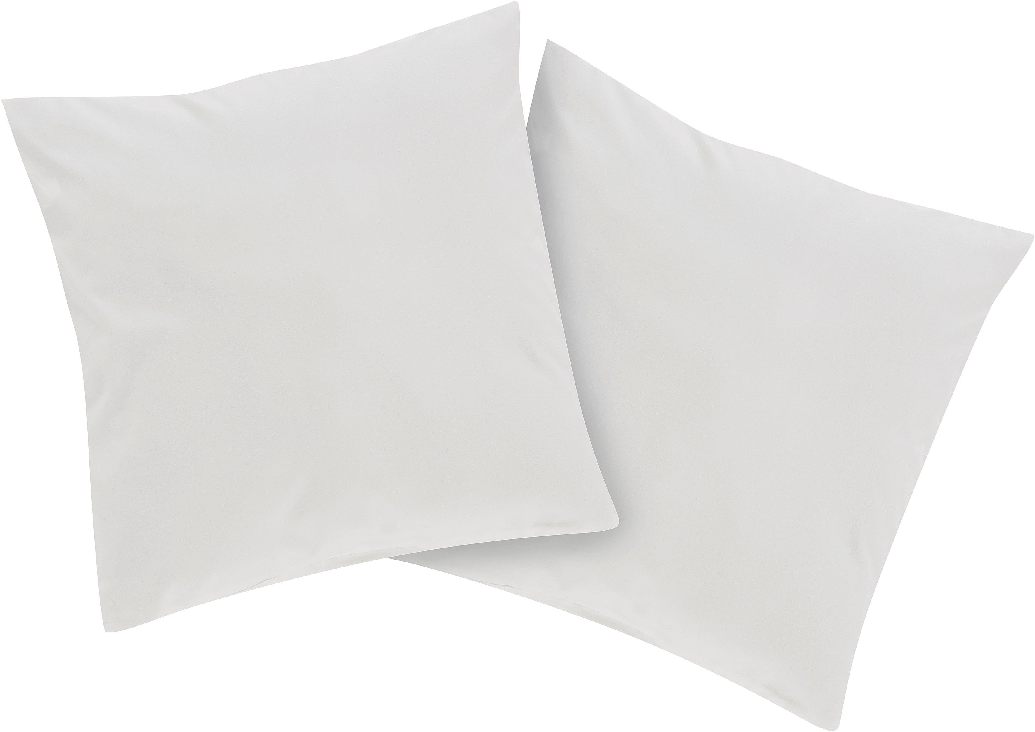 my home Sierkussen Parry Microfaser set van 2, unikleur, kussenovertrekken zonder vulling, met ritssluiting (combi-set, 2 stuks)