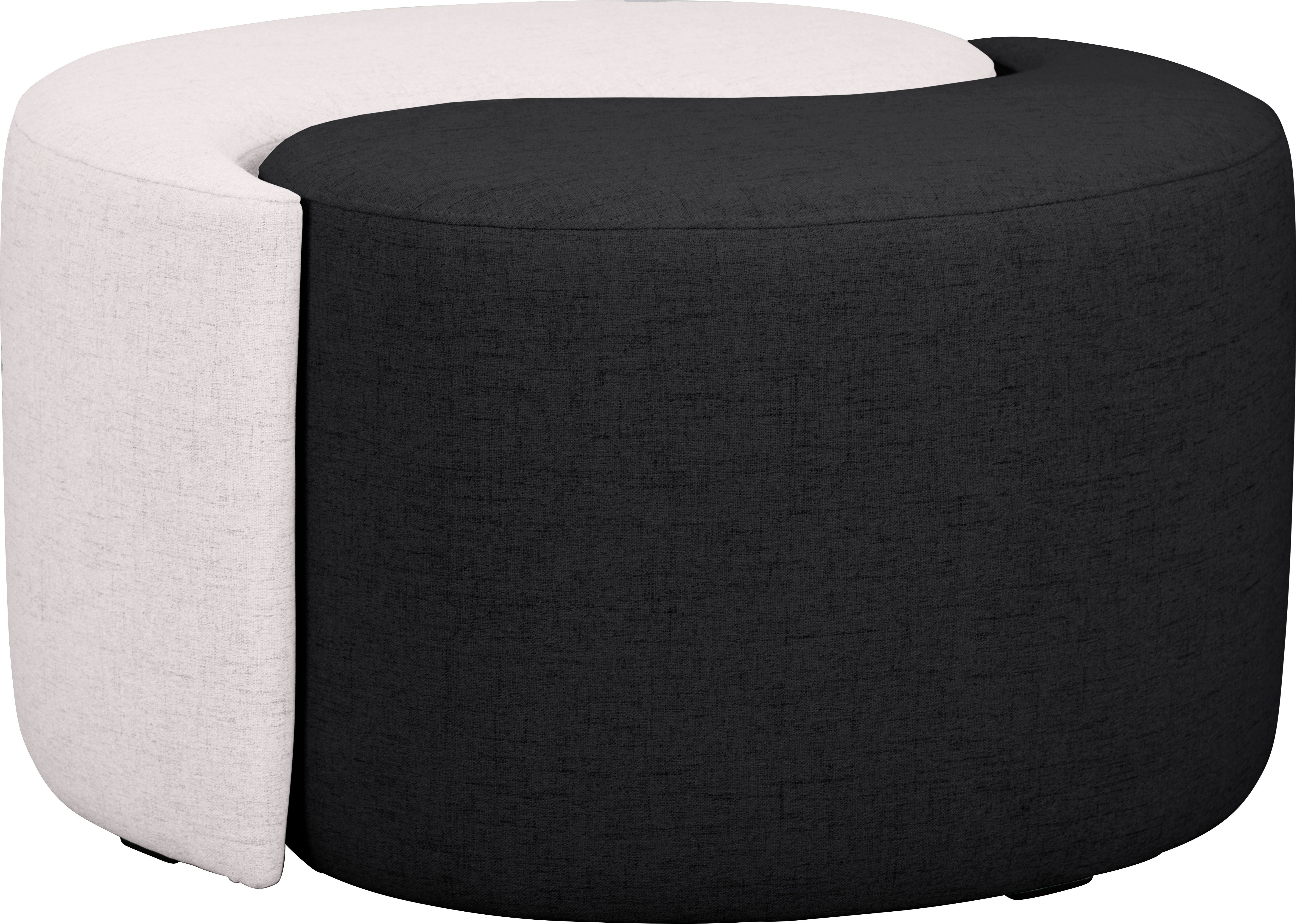 Home affaire Hocker Yin&Yang diameter 82 cm 2-delig, afzonderlijk plaatsbaar of yin-yang-look
