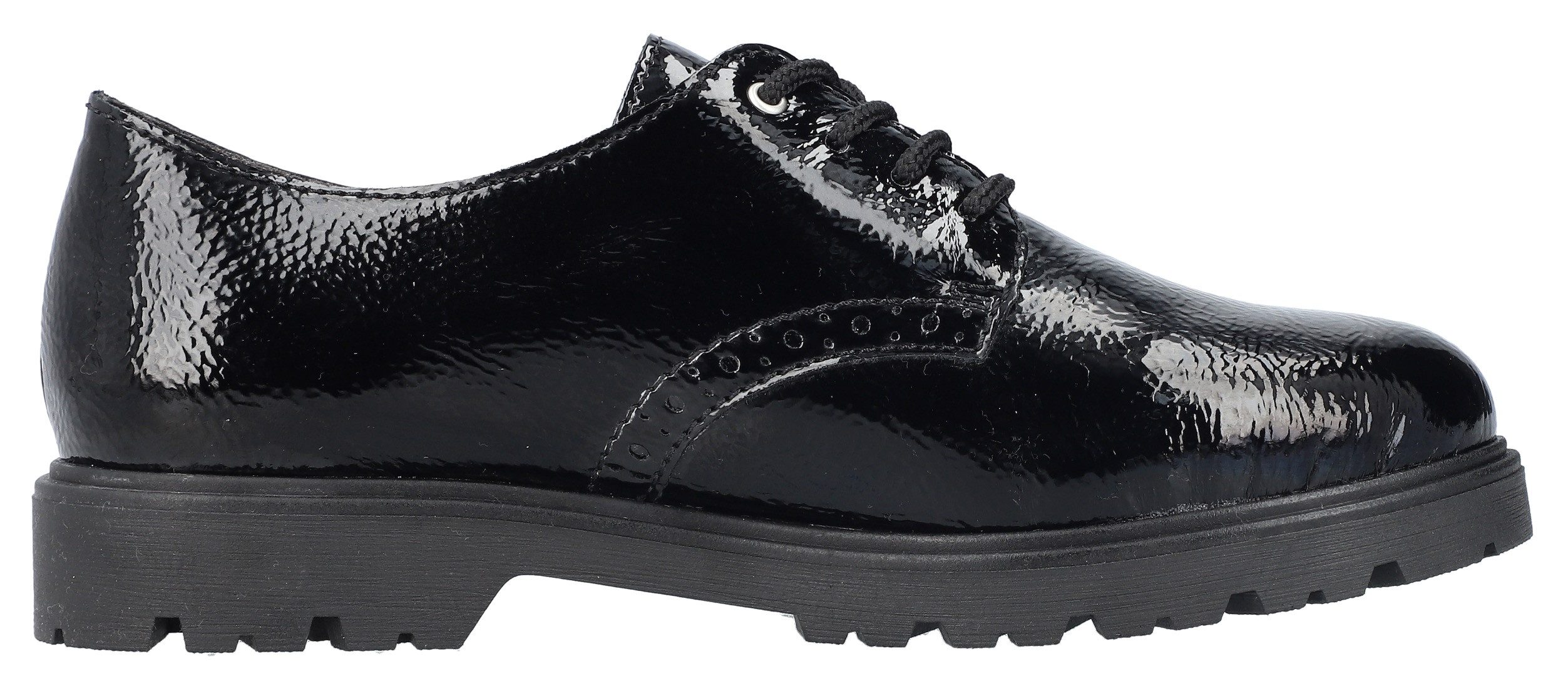 Rieker Veterschoenen , vrijetijdsschoen, lage schoen, business veterschoen in glanzende look