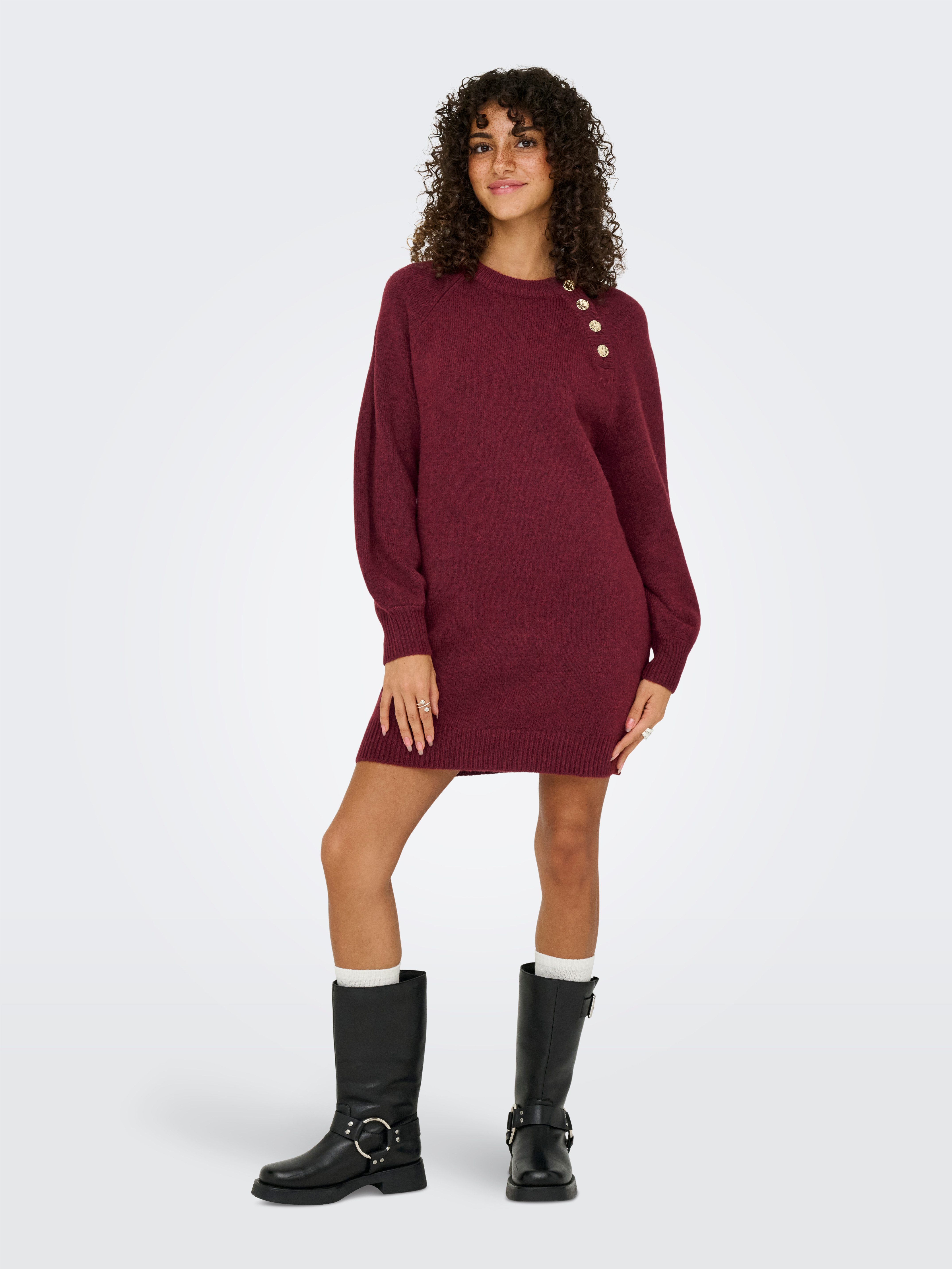Only Midi-jurk ONLEMMA LIFE LS BUTTON ONEC DRESS CC KNT