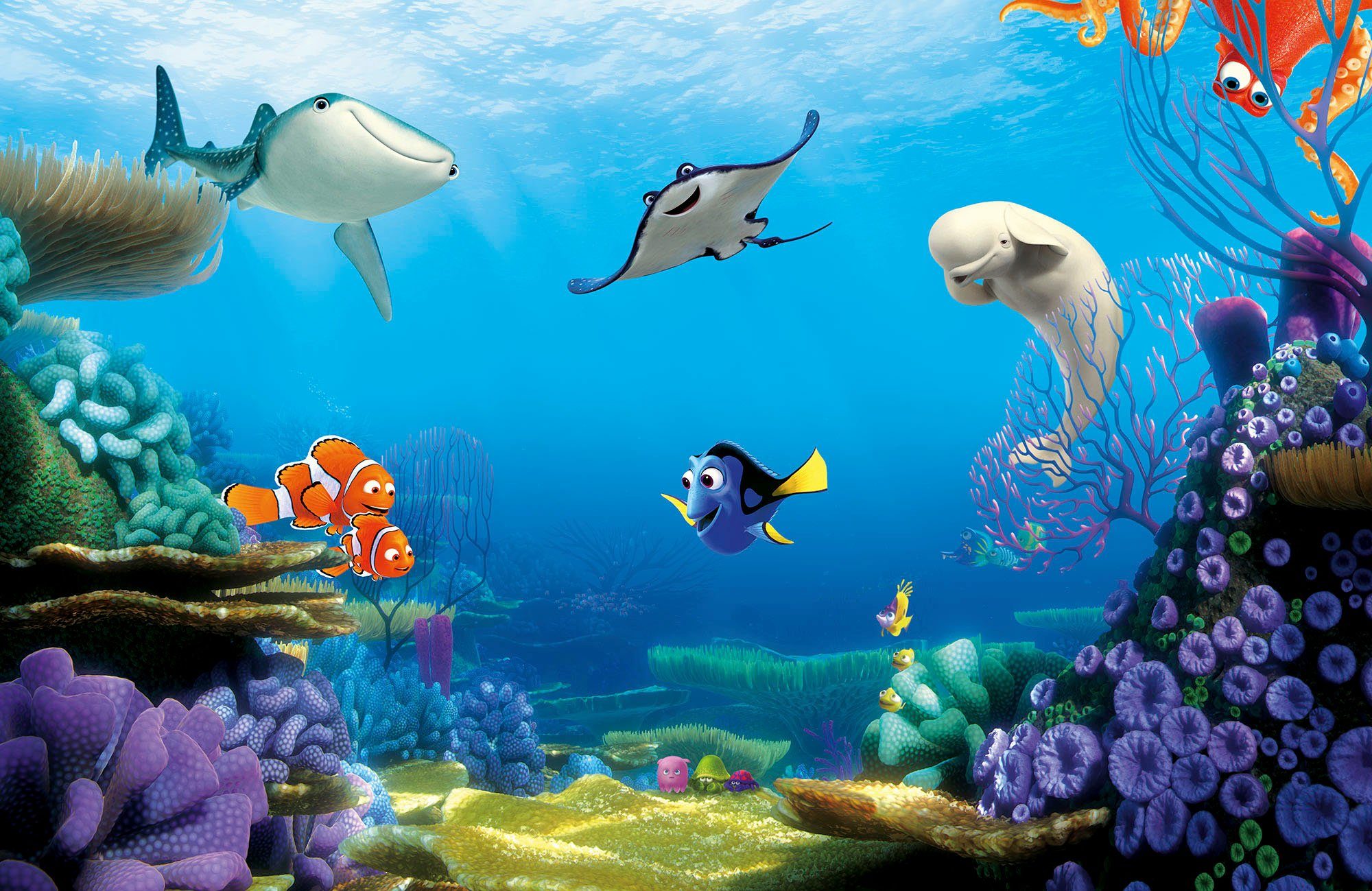 Vlies fotobehang - Finding Dory - afmeting 400 x 260 cm