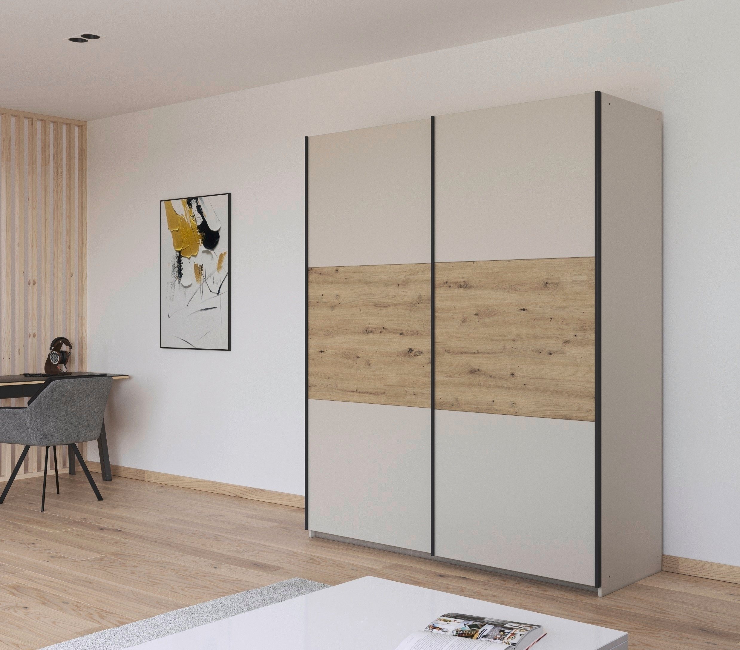 rauch Zweefdeurkast Kledingkast kast garderobe garderobekast waskast NEO met een royale opbergruimte en vele verschillende kleurencombinaties