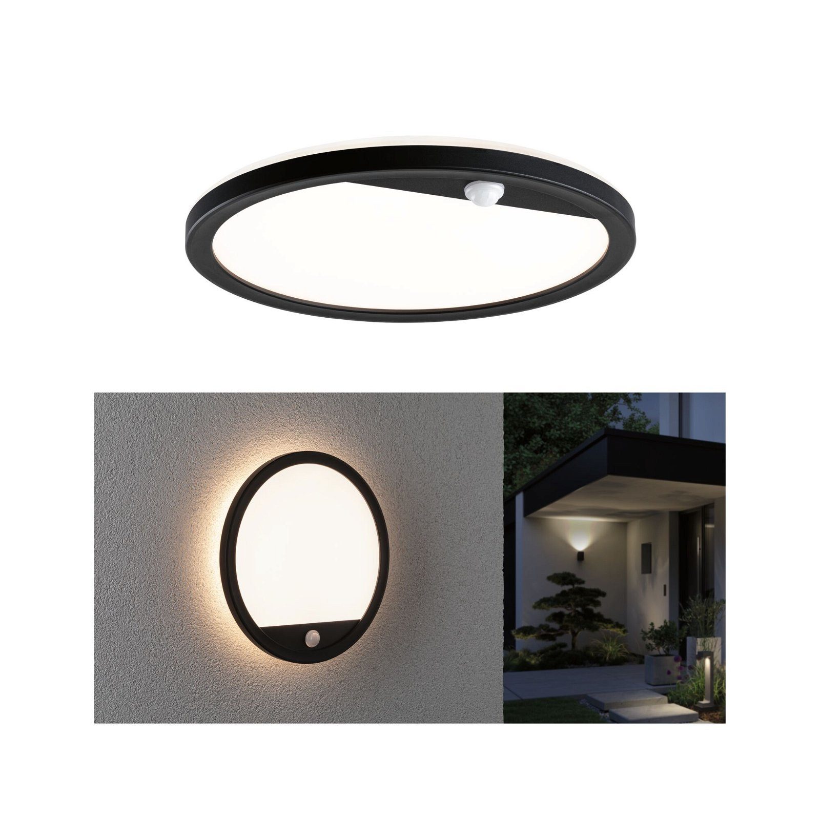 Paulmann Led-wandlamp voor buiten Buitenpaneel Lamina rond 280mm 3000K 14,5W 1200lm 230V kunststof (1 stuk)