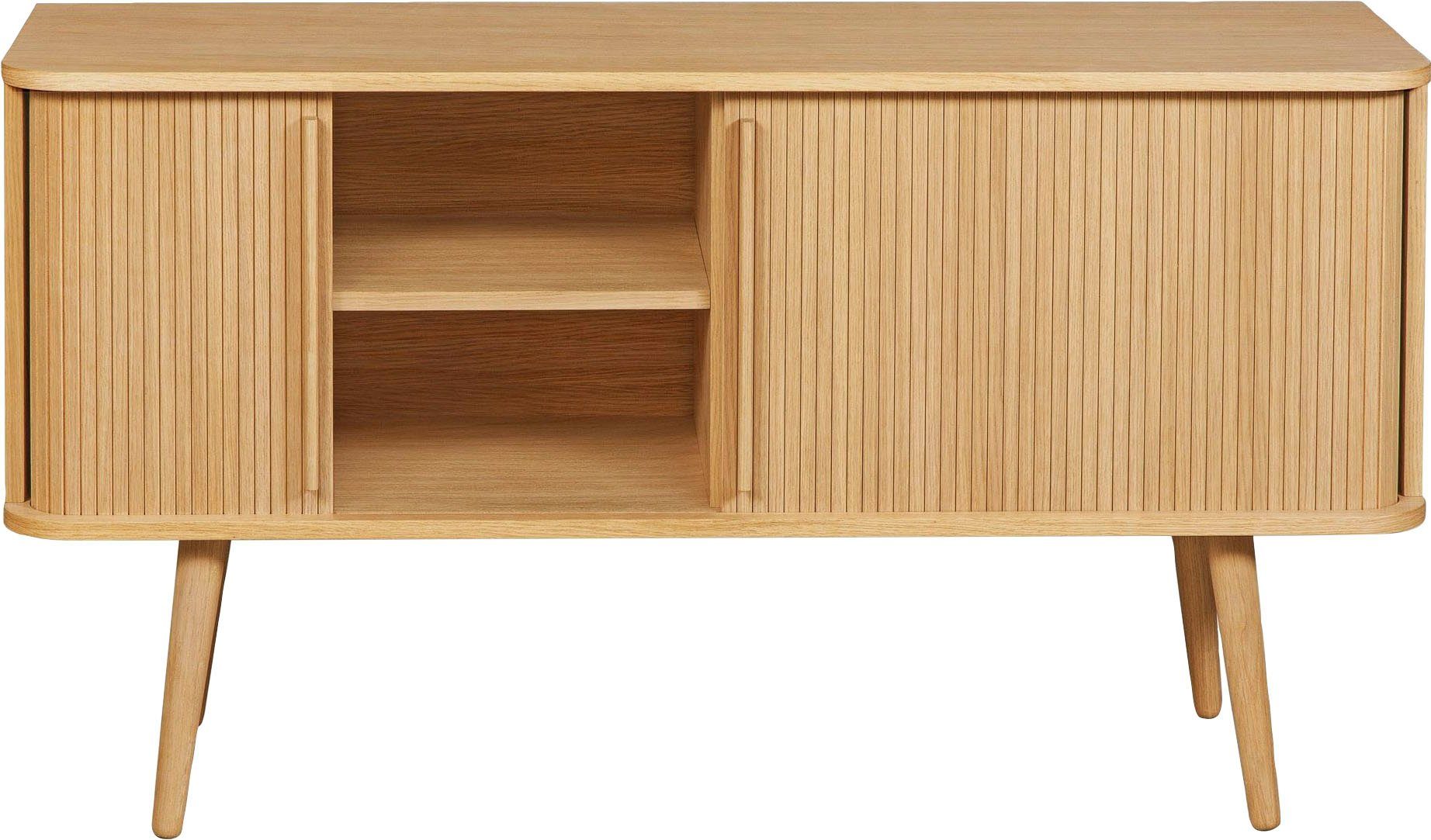 Woodman Dressoir Rove Commode met bijzonder ontwerp, breedte 138 cm, met eikenhoutfineer