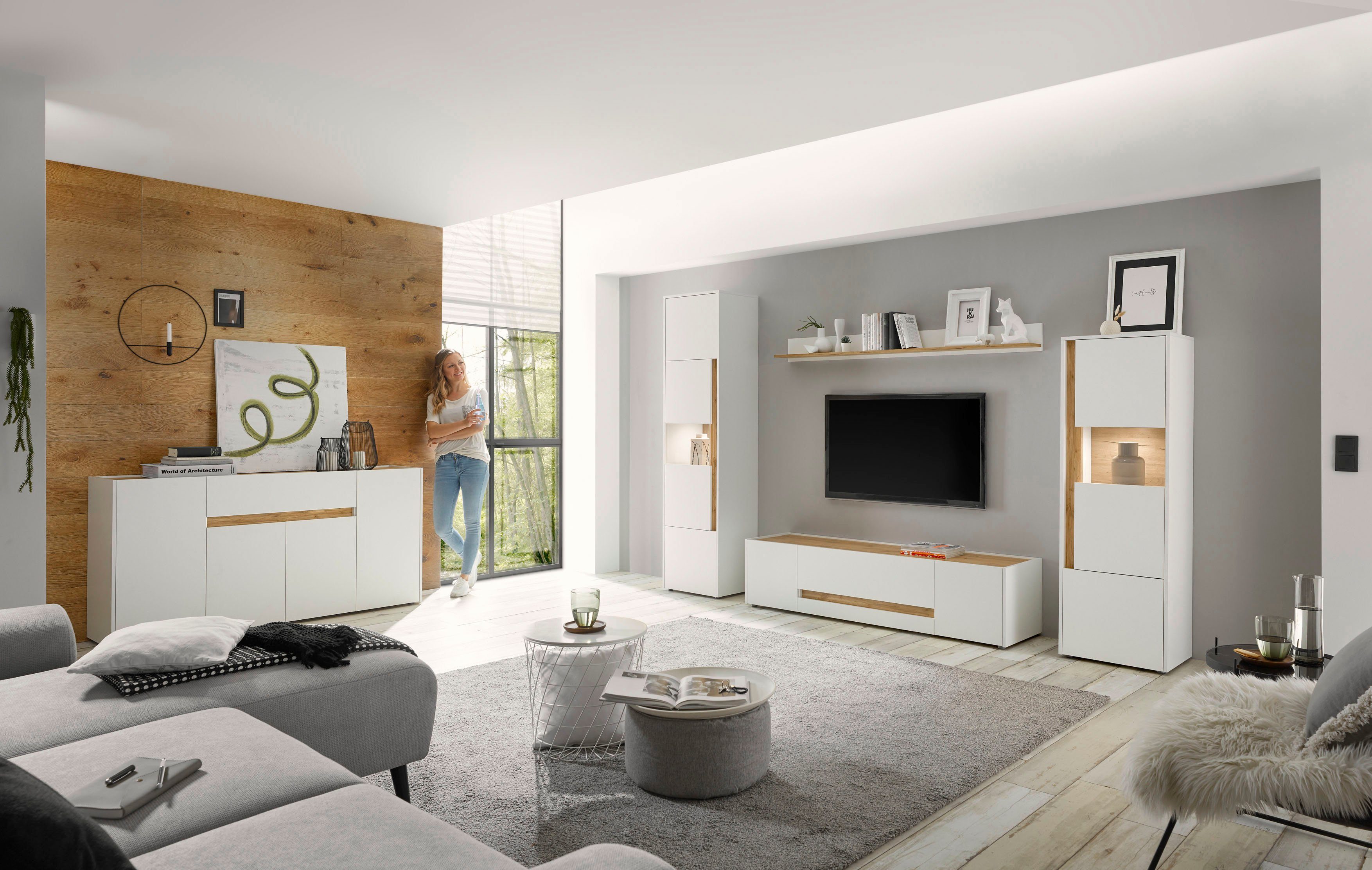 INOSIGN Wandmeubel City/Giron Breedte ca. 310 cm (set, 4-delig)