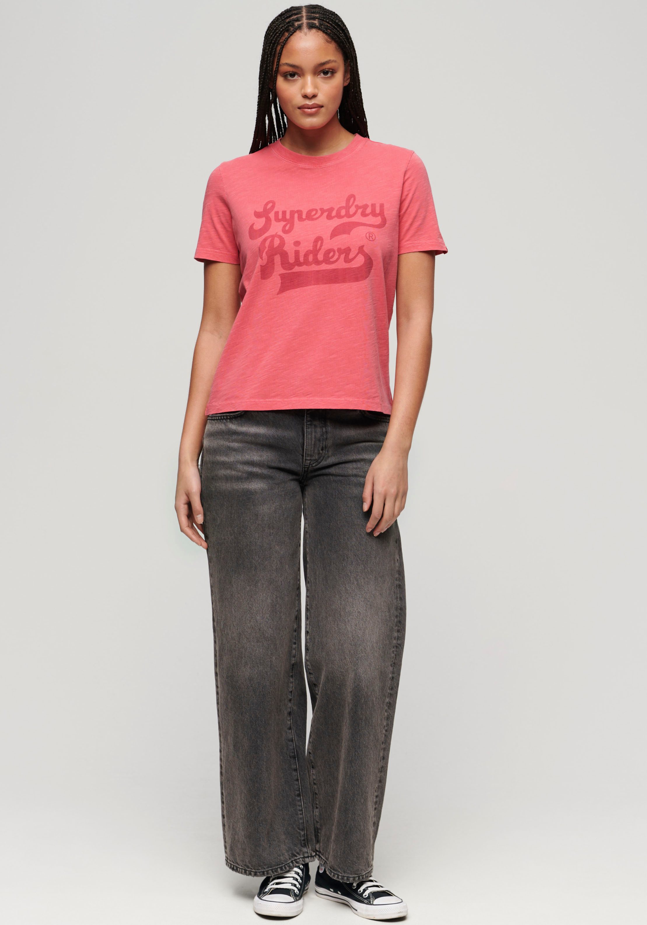 Superdry Shirt met print ARCHIVE KISS PRINT RELAXED TEE