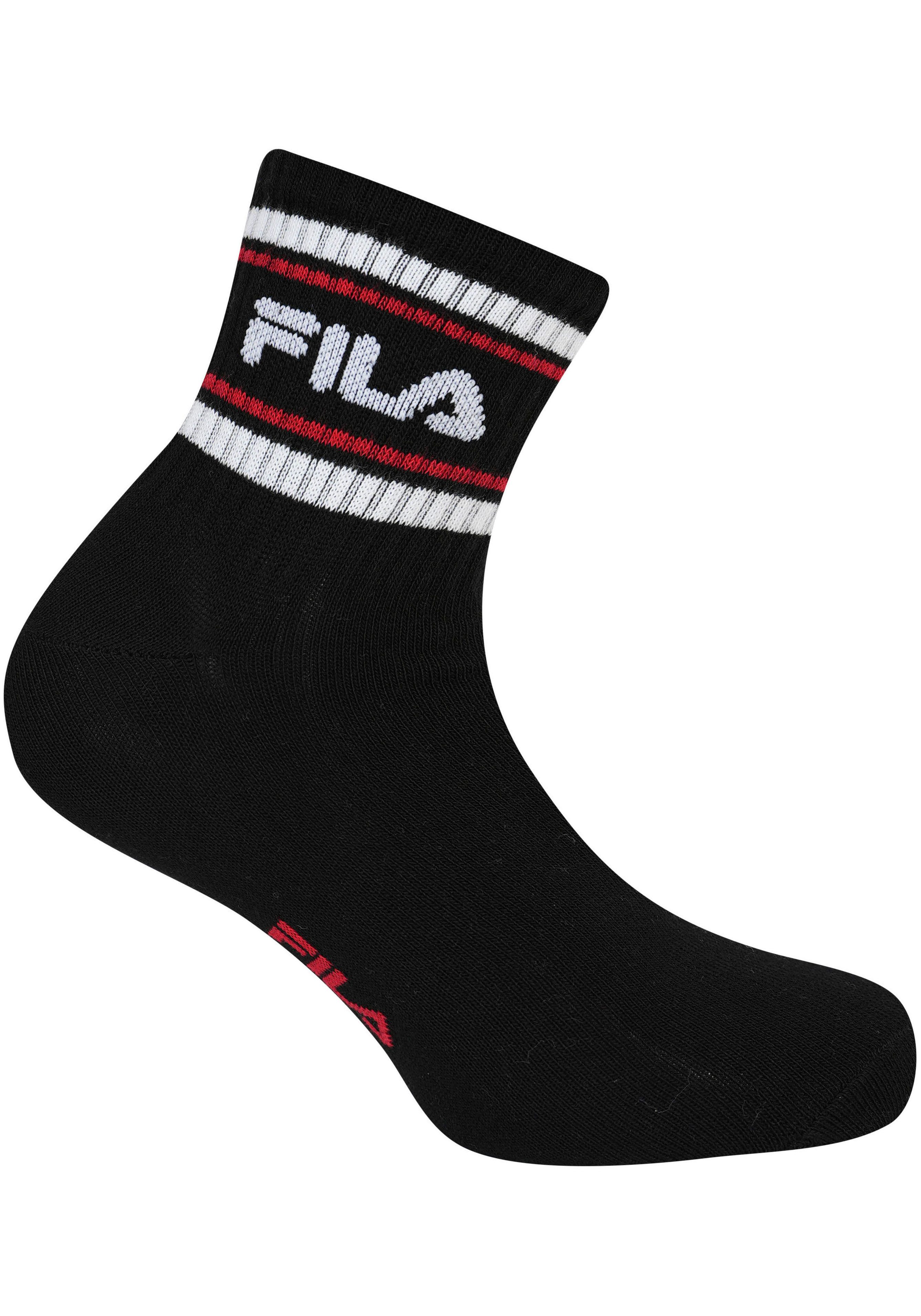 Fila Vrijetijdssokken MAN LIFESTYLE QUARTER SOCKS met opvallend logo-opschrift (6 paar)