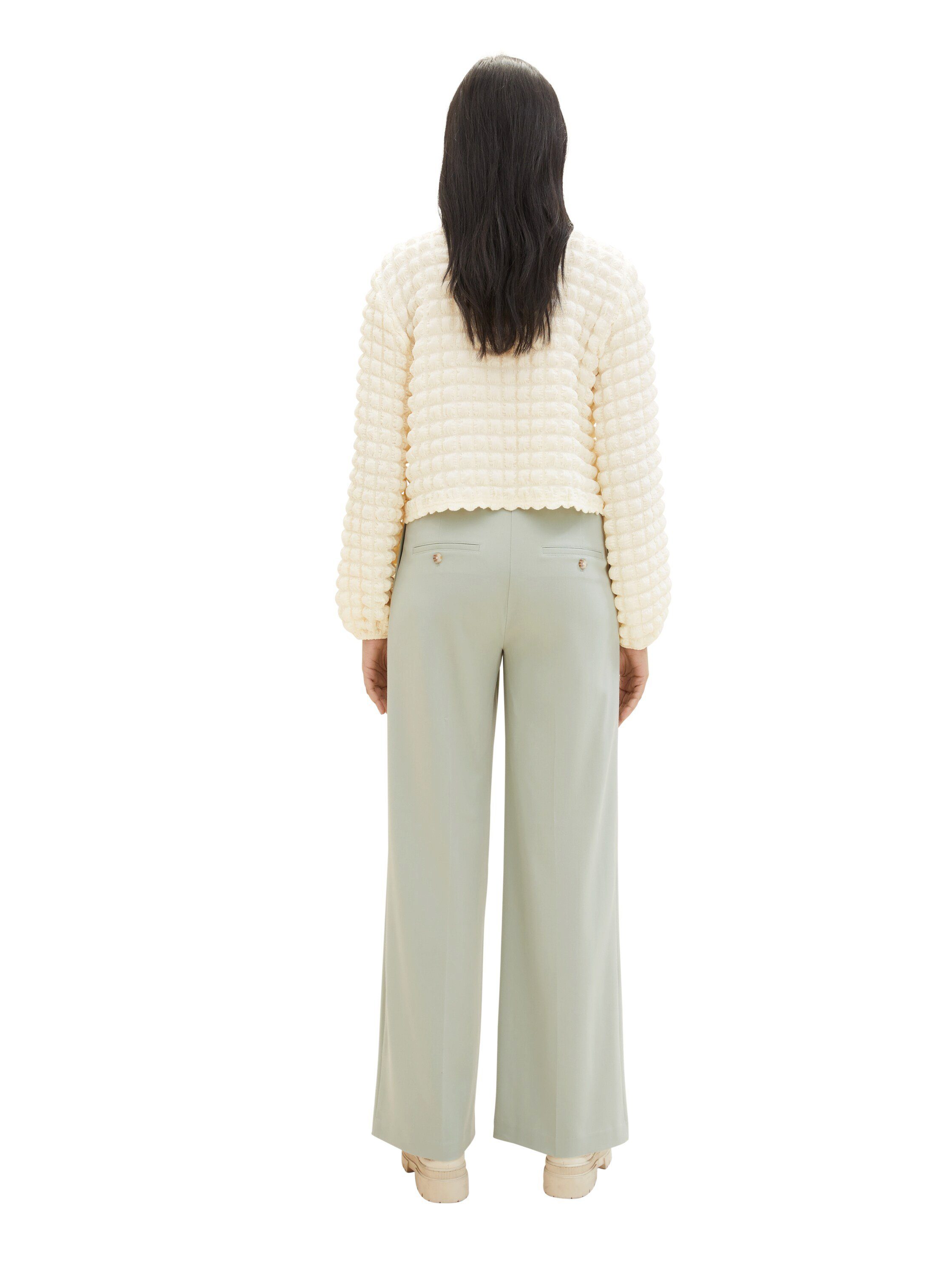Tom Tailor Bandplooibroek Lea Wide Leg met wijde pijpen